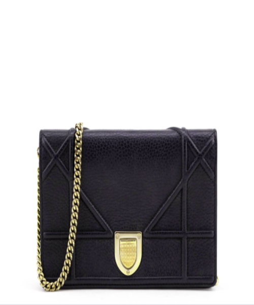 Dior Diorama Calfskin Leather Handbag Black - Luxury Designer Shoulder Bag for Women, Perfect for Evening Parties & Special Occasions