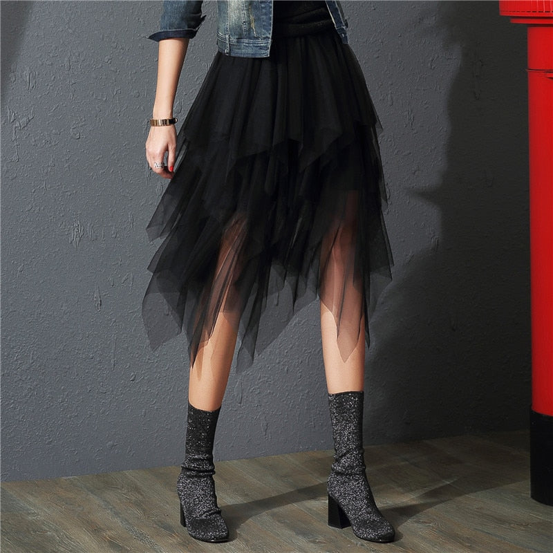 Outgoing Fringe Black Tutu Skirt for Women - Perfect for Dance Performances, Costume Parties & Photo Shoots