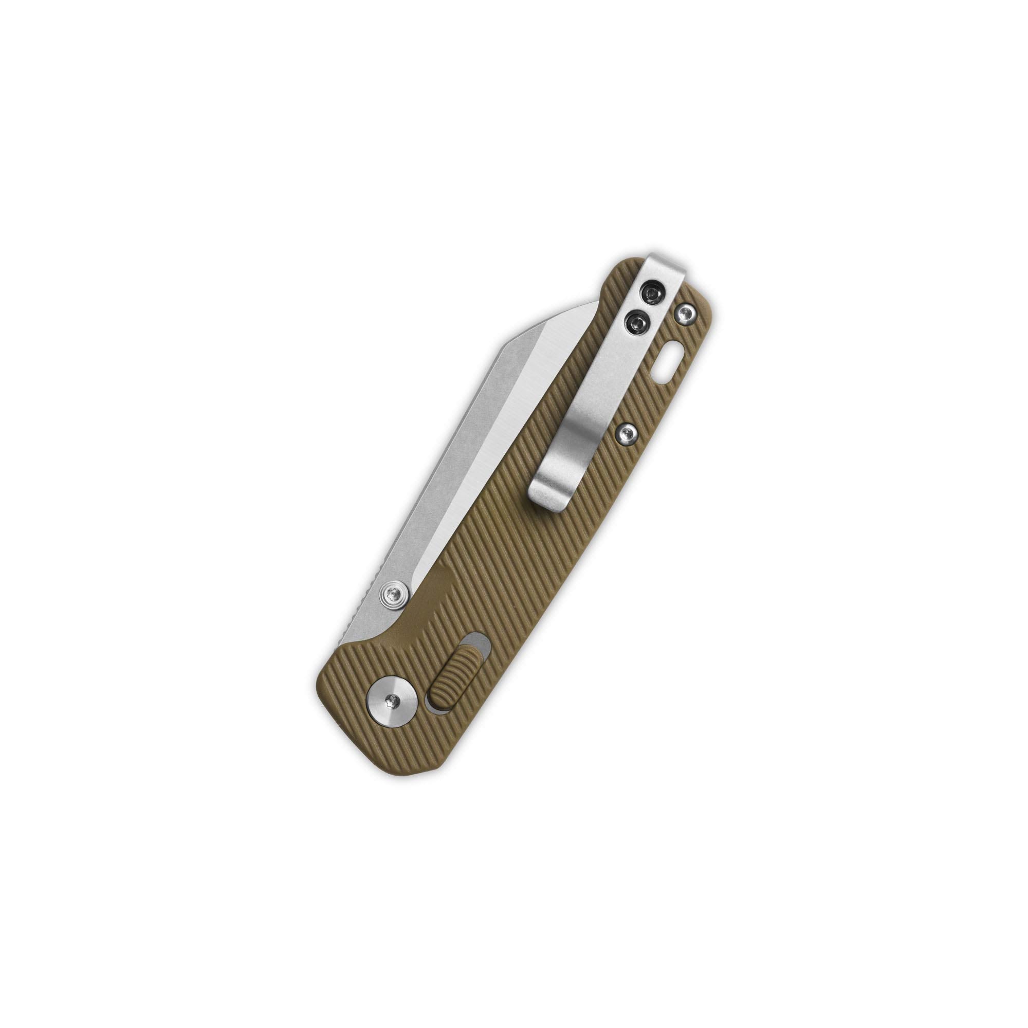 QSP Penguin Glyde Lock Pocket Knife - 14C28N Stainless Steel Blade, Khaki FRN Handle - EDC, Camping, Hiking & Outdoor Survival Tool