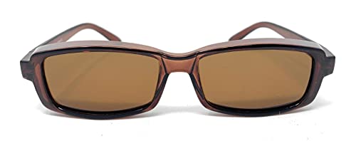 Rectangle - Brown With Amber Lens