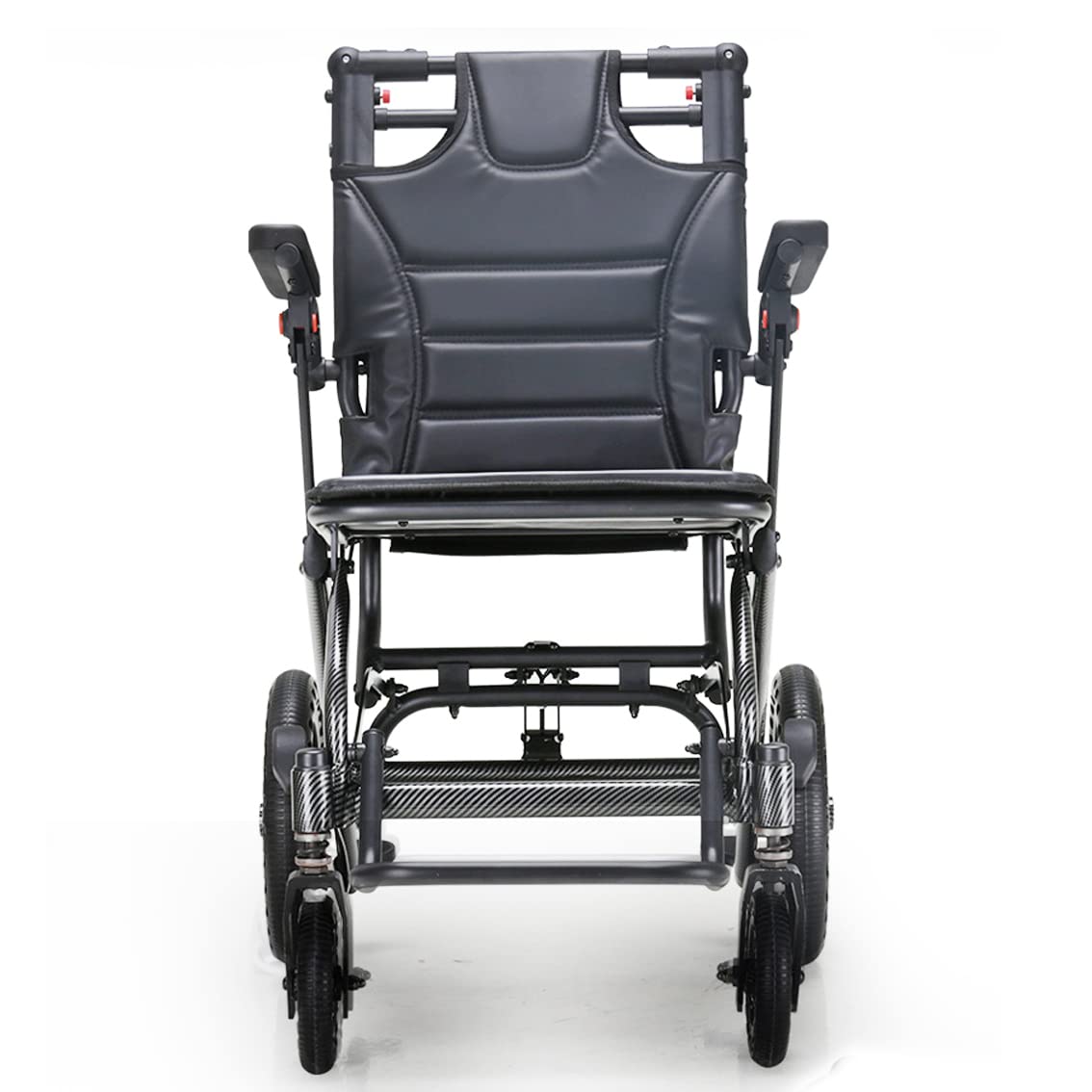 Sowell Lightweight Folding Travel Wheelchair with Removable Handle - Portable Transport Chair for Seniors & Disabled - Perfect for Airports, Shopping & Outdoor Activities