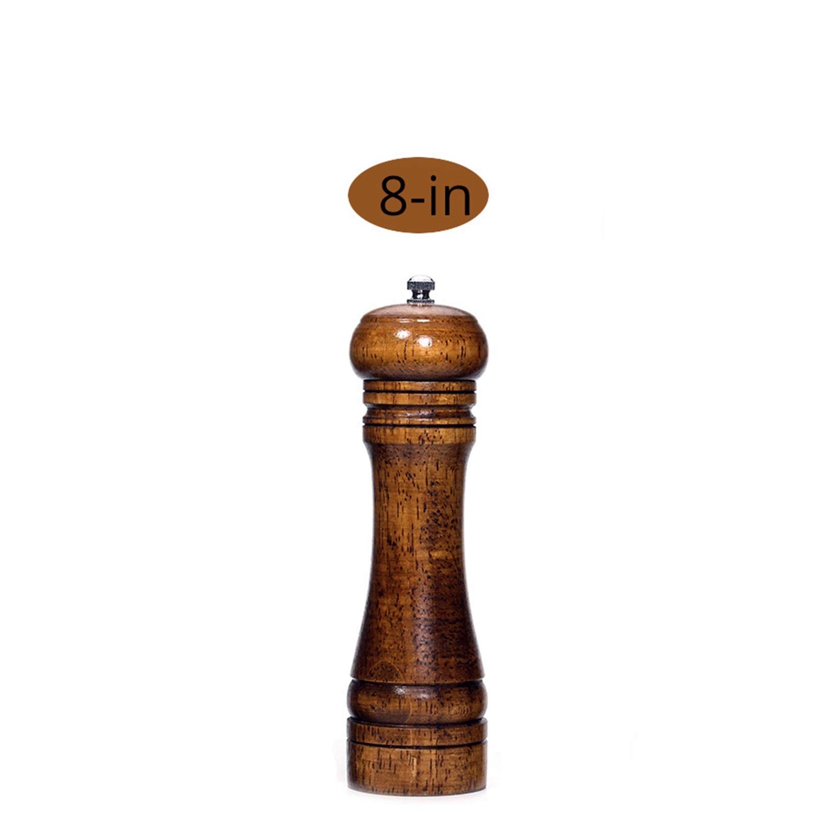Premium Solid Wood Pepper Mill and Salt Grinder Set - Adjustable Ceramic Grinder - 5