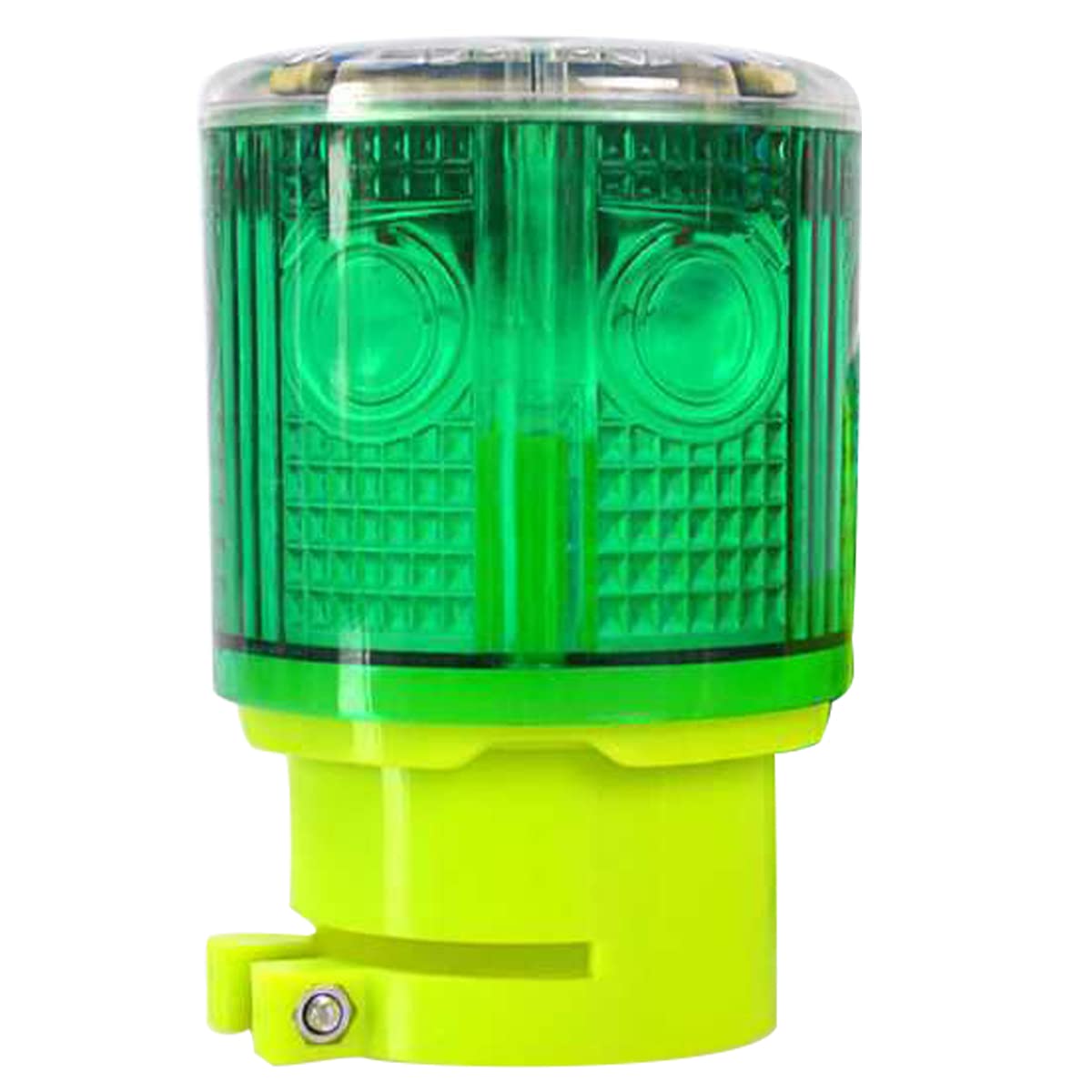 Solar Strobe Warning Light - Super Bright Emergency Flashing Light for Road Construction, Traffic Safety, Barricades - IP48 Waterproof (Green) - Perfect for Nighttime Work Zones, Hazard Alerts & Emergency Signaling