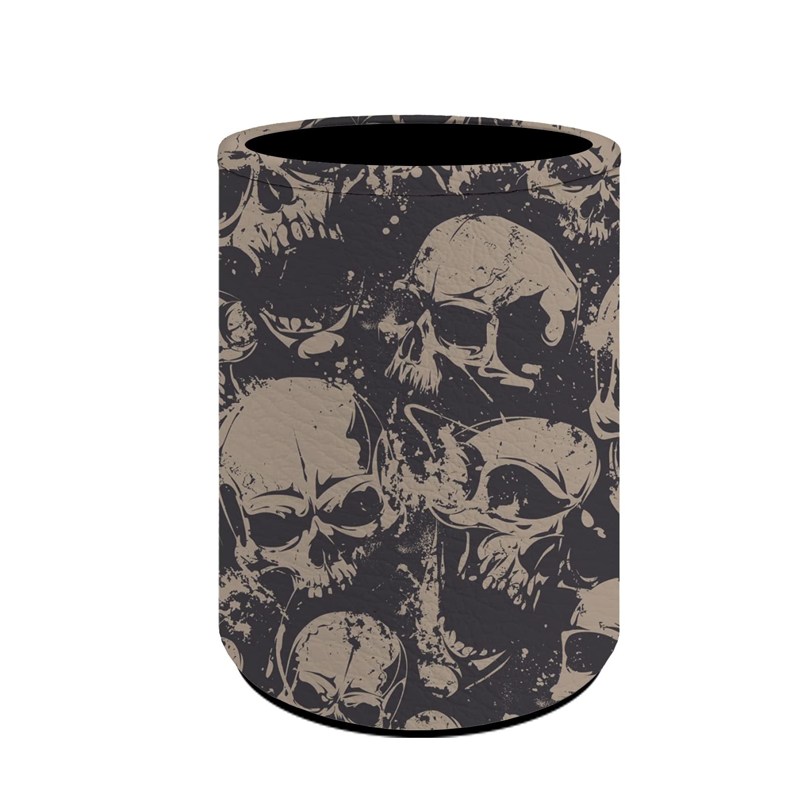 KuiaoBaty Skull Pen Holder - Gothic Office Desk Organizer for Pens, Makeup & Stationery - Halloween Decor & Unique Gift for Horror Fans