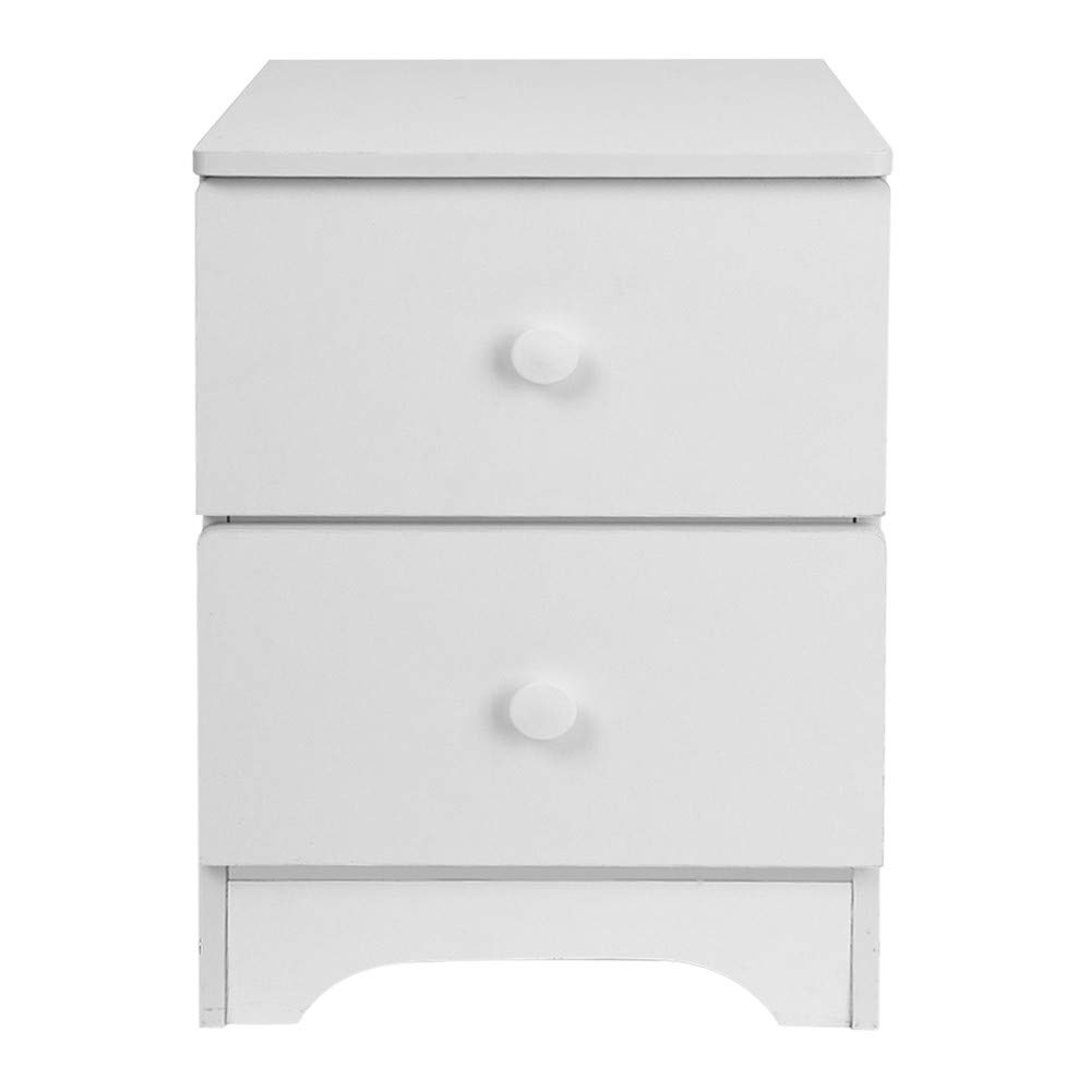 Modern Nightstand with Double Drawers - Sturdy Bedside Storage Cabinet for Bedroom, Easy Assembly, Space-Saving Design - Perfect for Small Spaces & Apartment Living
