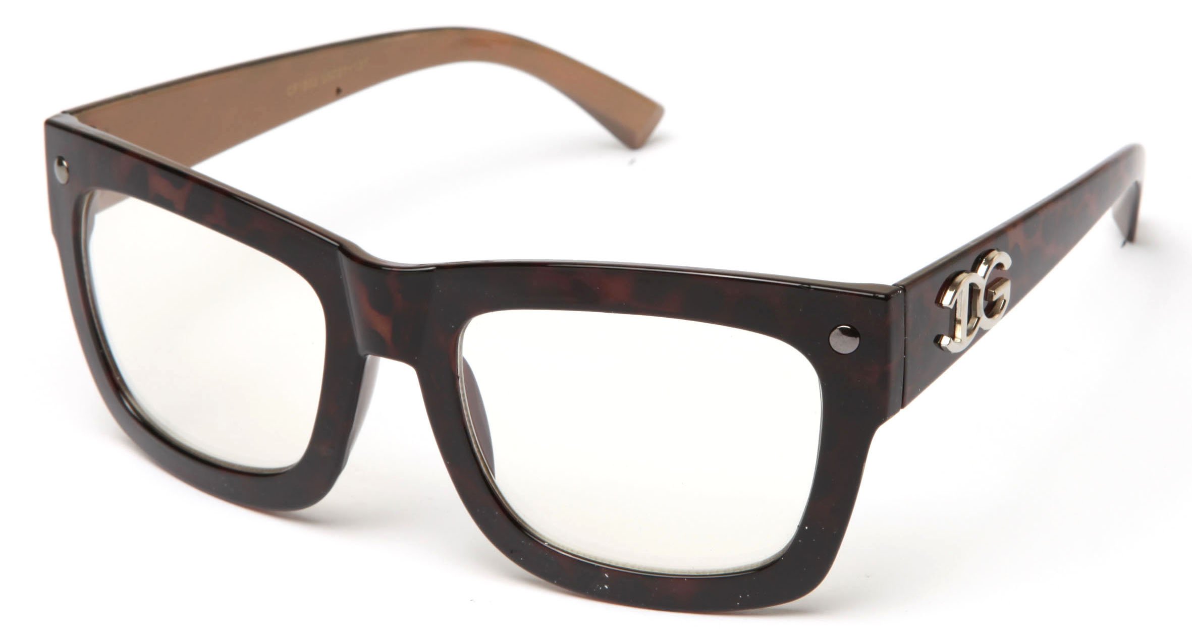 Unisex Clear Lens Oversized Fashion Glasses in Tortoise - Trendy Oversized Eyewear for Men & Women - Perfect for Daily Wear, Work, and Fashion Accessories