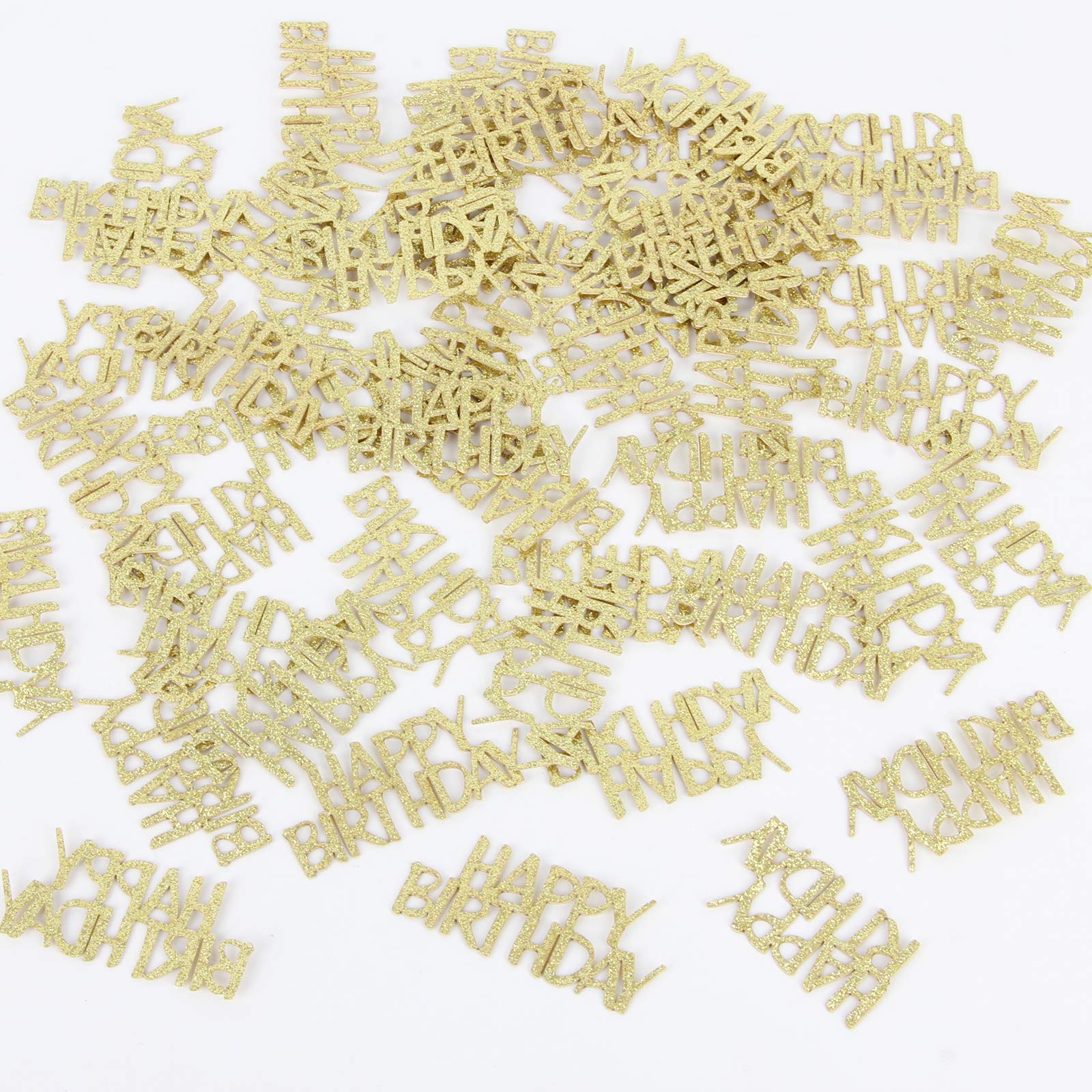 Gold Glitter Confetti for Birthday Party Decorations | Happy Birthday Table Scatter | Baby Shower & Celebration Party Supplies | Perfect for Tables, Cakes & Photo Backdrops