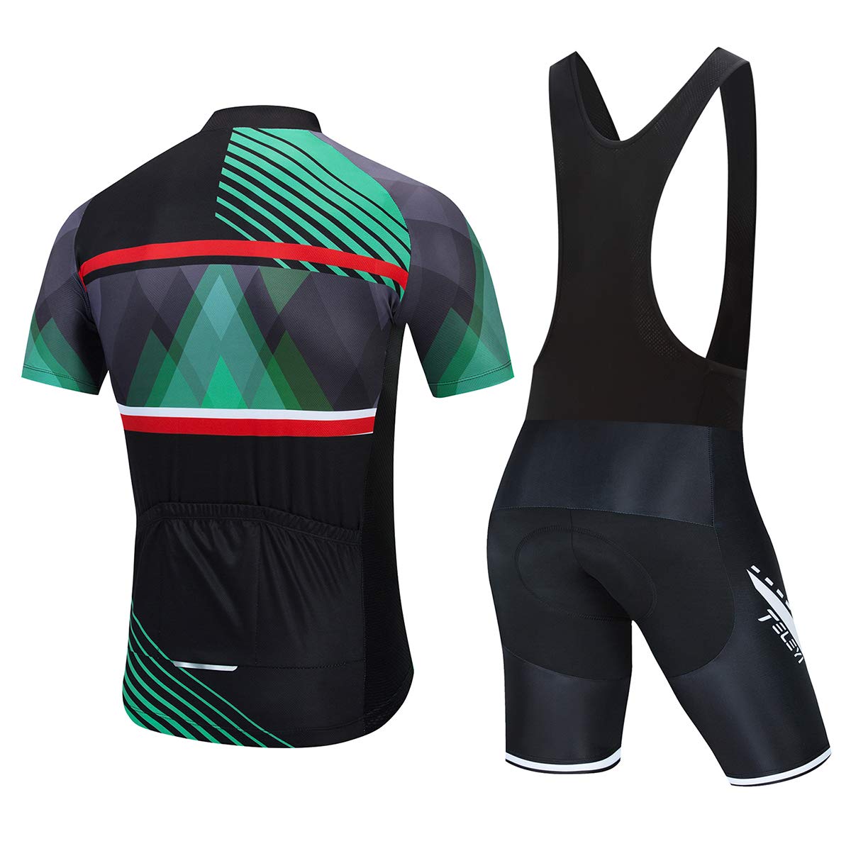 Men's Cycling Jersey Set - Breathable Short Sleeve Bike Shirt & Padded Shorts for Mountain Biking | Perfect for Summer Road Cycling & Outdoor Sports Training