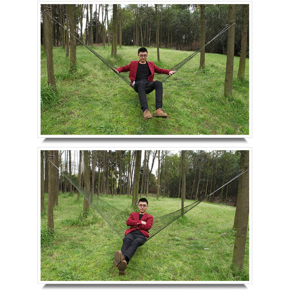 **BESPORTBLE 1PC Nylon Mesh Hammock - Portable Hanging Rope Swing Chair for Indoor & Outdoor Use, Camping, Travel, and Relaxation**