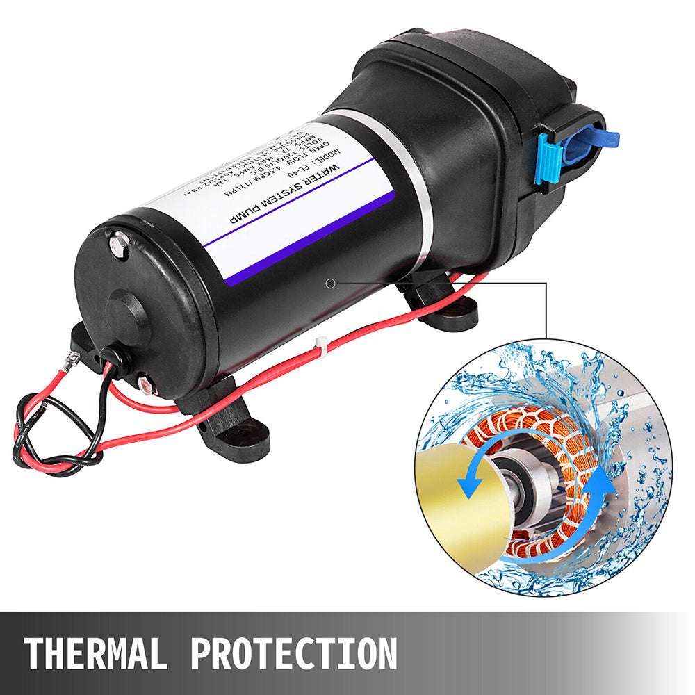 12V High Pressure Water Pump 17/10LPM - Portable DC Submersible Pump for Caravan, Boat, RV, Camping & Washdown | Ideal for Outdoor Cleaning, Irrigation & Off-Grid Water Supply