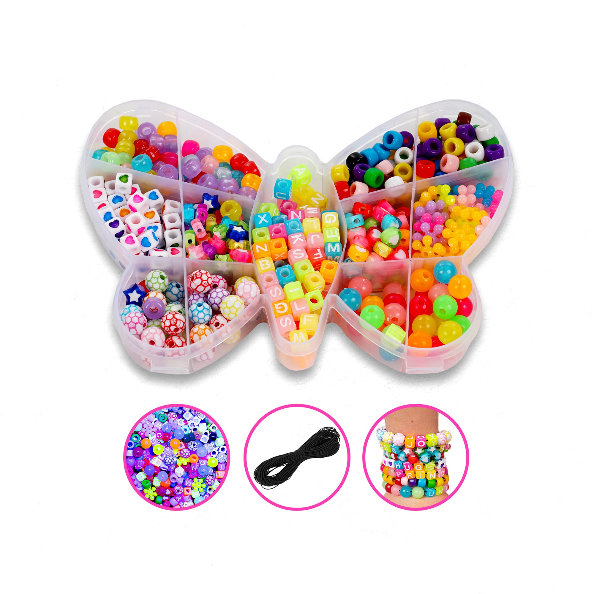 400 Pack Glow in The Dark Beads - Assorted Colors for DIY Jewelry, Crafts, and Nighttime Party Decorations