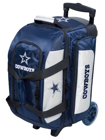 NFL Dallas Cowboys Double Roller Travel Bag - Durable Wheeled Duffel for Football Games, Gym & Weekend Trips - Official Team Logo Design