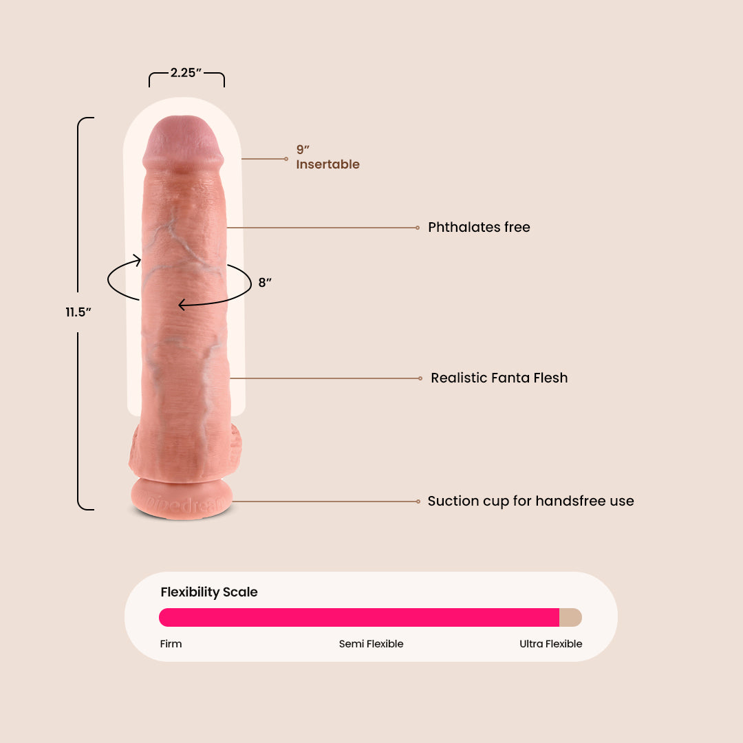 Ultra Realistic King C–ck 11 Inch Dildo with Balls - Lifelike Adult Toy for Couples & Solo Play - Perfect for BDSM, Roleplay & Spicing Up Your Bedroom