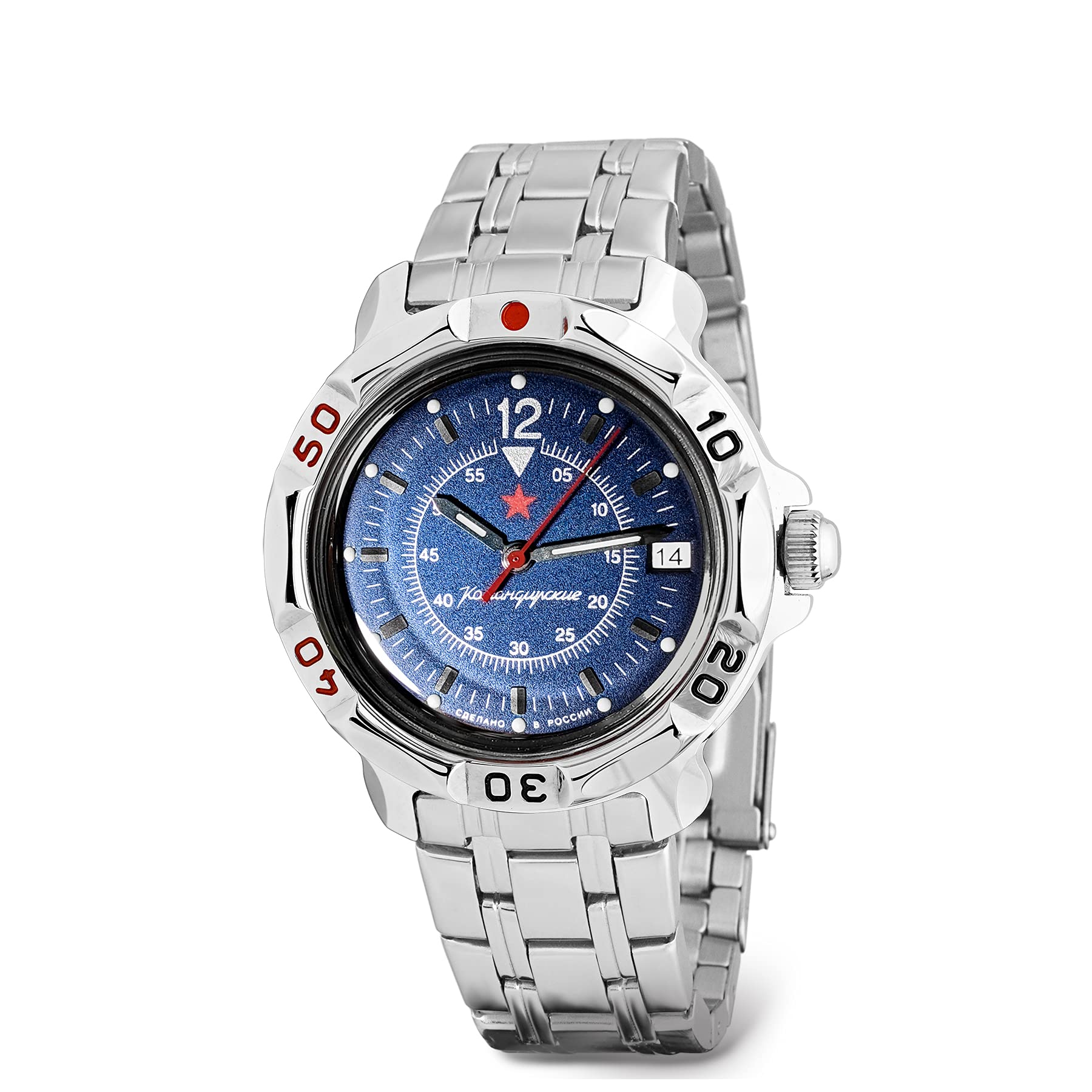 VOSTOK Komandirskie 811398 816398 Mechanical Wrist Watch for Men - Automatic Self-Winding, Waterproof Military Style Timepiece - Perfect for Outdoor Adventures, Hiking, and Everyday Wear