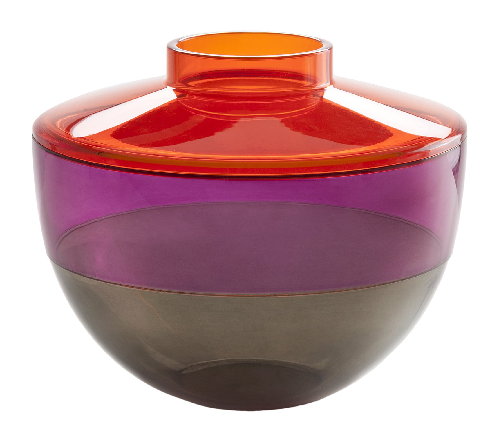 Kartell Shibuya Vase by Christophe Pillet - Modern Designer Flower Vase in Orange, Violet or Smoke - Pack of 1 - Perfect for Home Decor, Wedding Centerpieces & Luxury Gifts