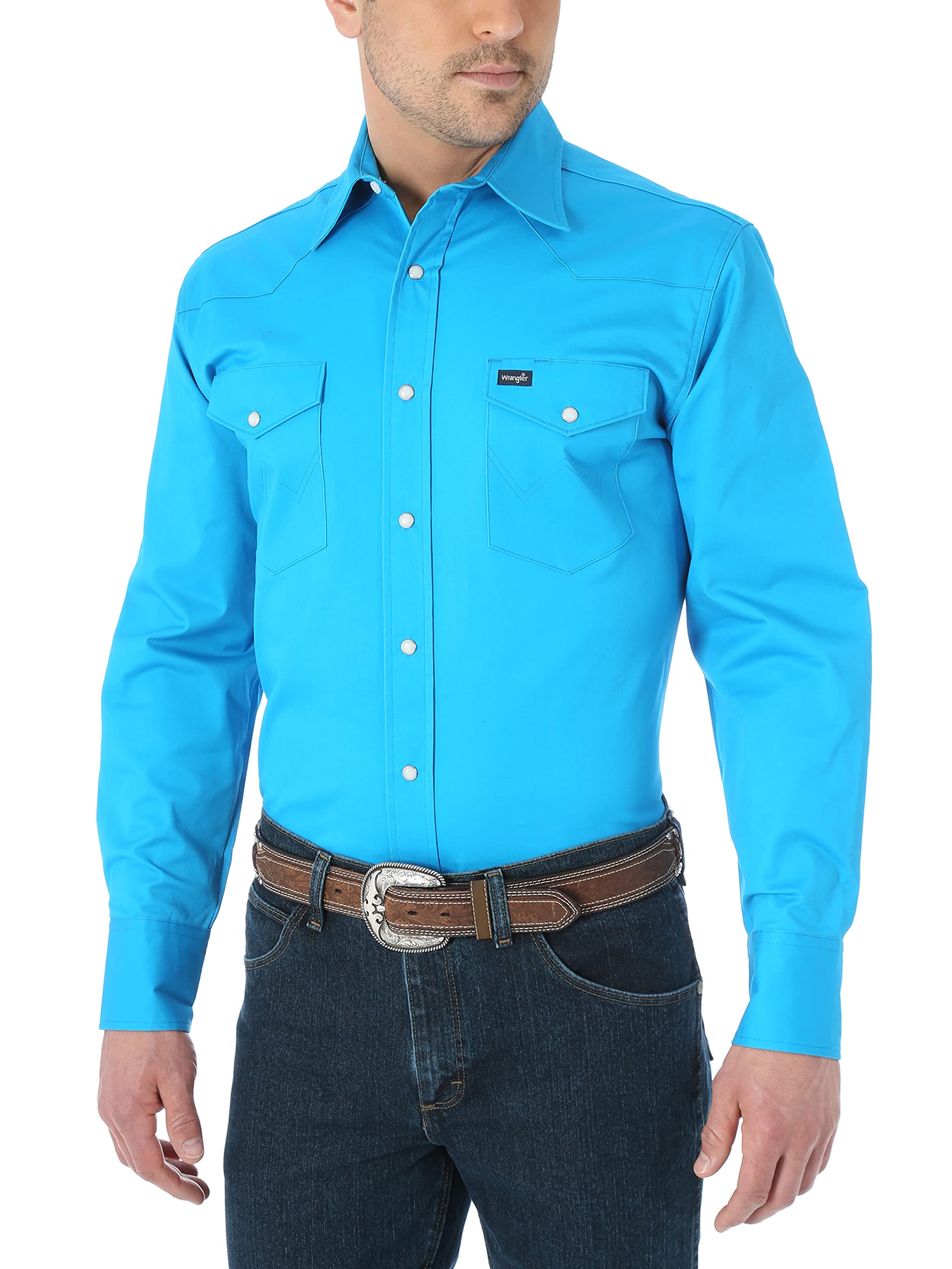 Wrangler Men's Premium Performance Advanced Comfort Work Shirt - Durable & Breathable for Outdoor Work, Hiking & Casual Wear