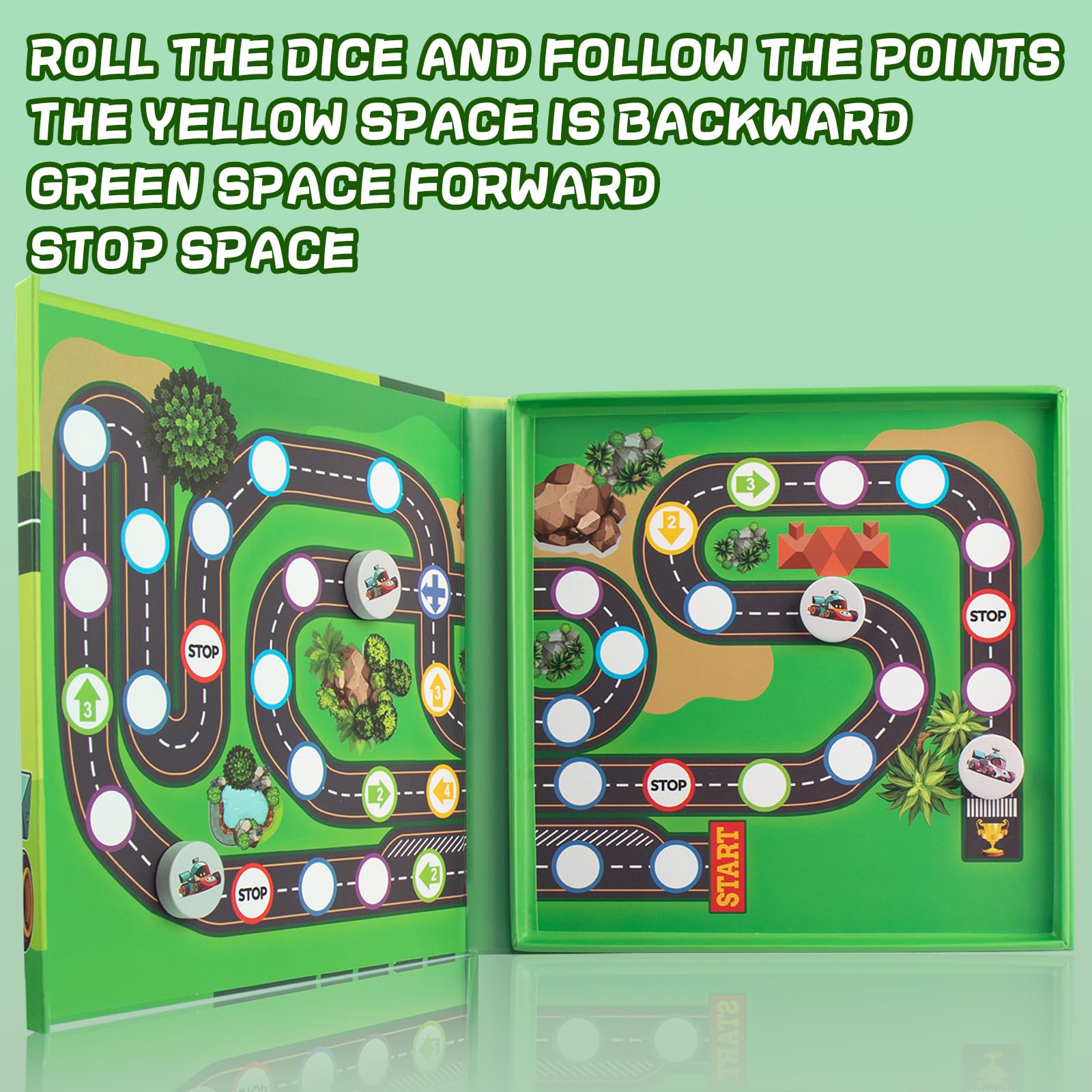 Magnetic Car Race Game for Kids Ages 3-8 - Fun Travel Toy for Toddlers - Road Trip & Airplane Activity - Camping Game Essentials - Easter Gift for Boys & Girls - Perfect for Birthday Parties, Family Game Nights & Long Journeys