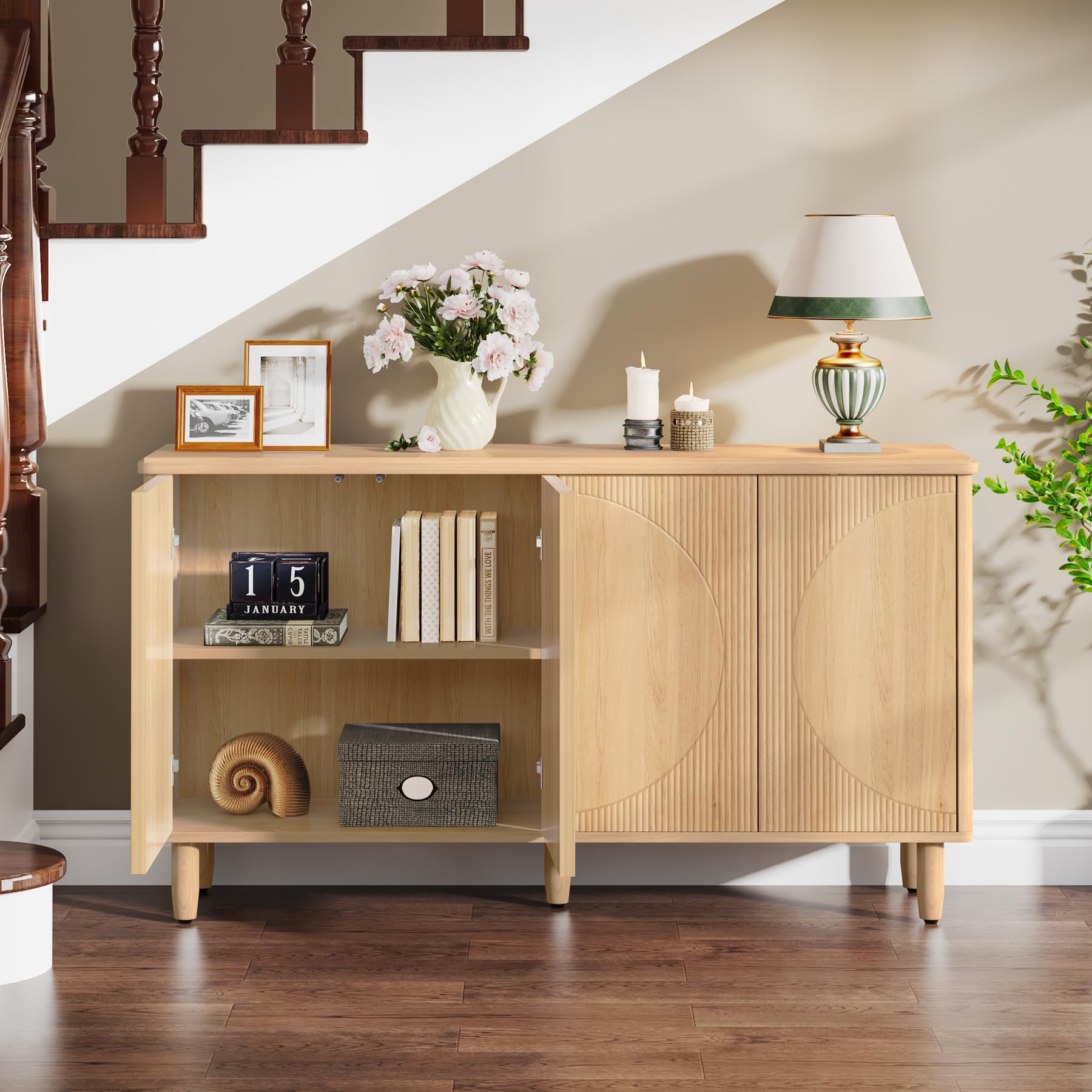 Tribesigns Modern Buffet Cabinet Sideboard with Storage - 60