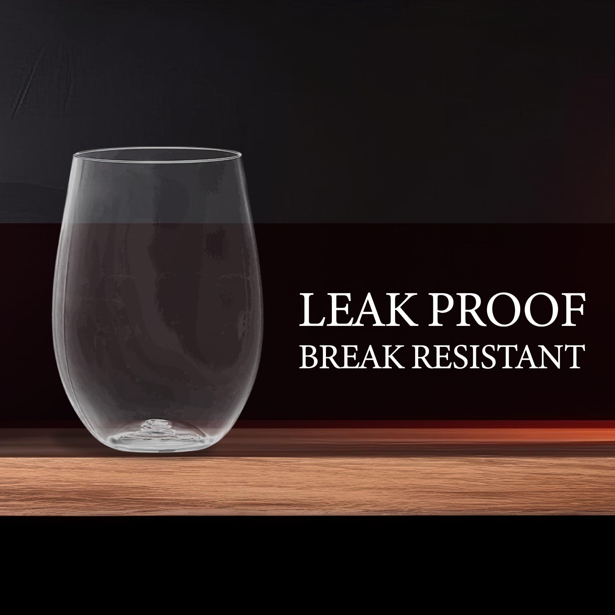 Smarty Had A Party 16 oz Clear Stemless Plastic Wine Glasses - Unbreakable Disposable Drinkware for Weddings, Parties, Events (Bulk 64 Count) - Perfect for Outdoor Picnics, BBQs, and Poolside Gatherings