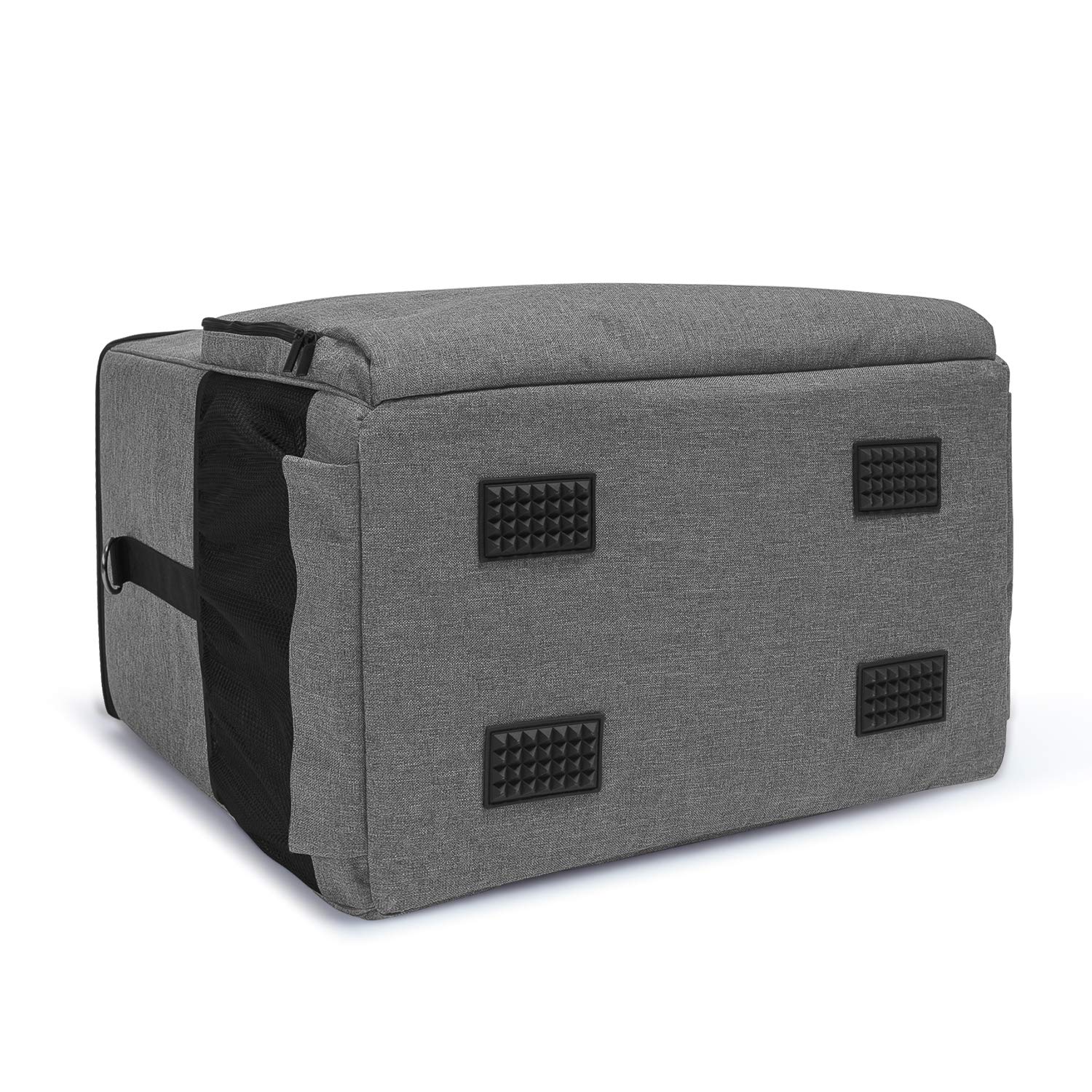 CURMIO Desktop Computer Tower & Monitor Travel Carrying Case - Portable Tote Bag for PC Chassis, Screen, Keyboard, Cables & Mouse - Perfect for LAN Parties, Office Relocation & Tech Conventions (Grey)