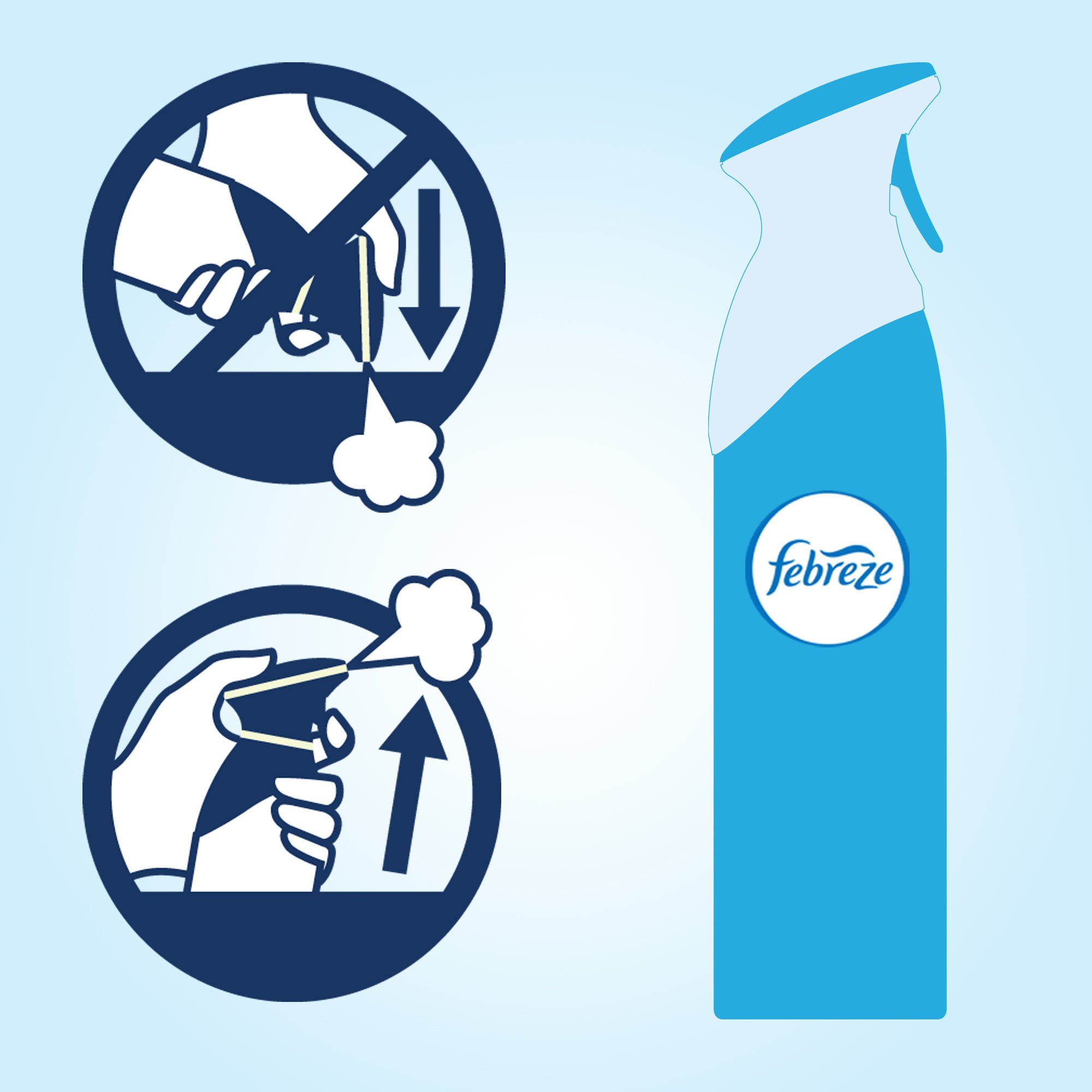Febreze Air Freshener Spray, Gain Original Scent - 6 Pack (2 Count x 9.7 Oz Each) - Eliminate Odors in Home, Car, Office & Bathroom - Long-Lasting Freshness for Everyday Use