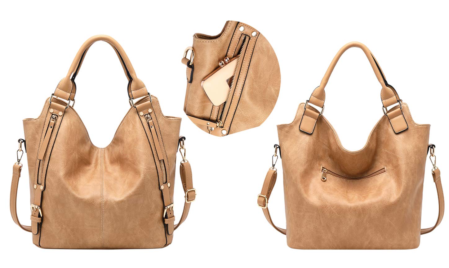 Stylish Women's PU Leather Tote Bag - Adjustable Shoulder Strap Hobo Handbag for Work, Travel & Daily Use | Fashionable Crossbody Purse for Women
