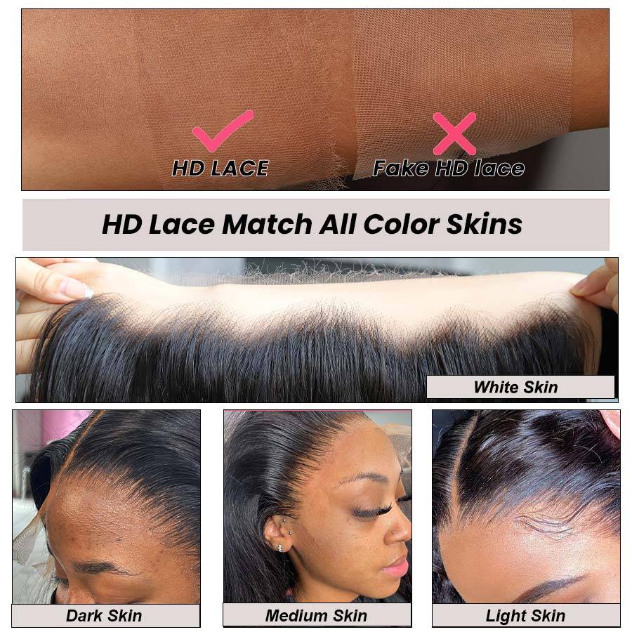Skinlike Real HD Lace Frontal Wig - 13x6, 13x4, 2x6, 6x6, 5x5 Lace Closure Pieces for Women | Natural Looking Hairline | Perfect for Daily Wear, Parties & Special Occasions | Fast UK Shipping