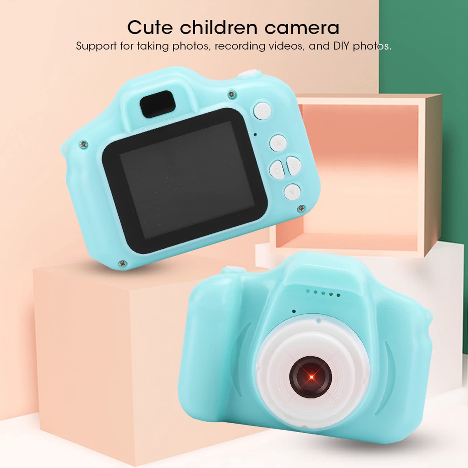 **Portable Kids Digital Camera - Rechargeable Mini Camera Toy with 2.0 Inch TFT Color Screen for Children (Green) - Perfect for Travel, Birthday Gifts & Creative Play**