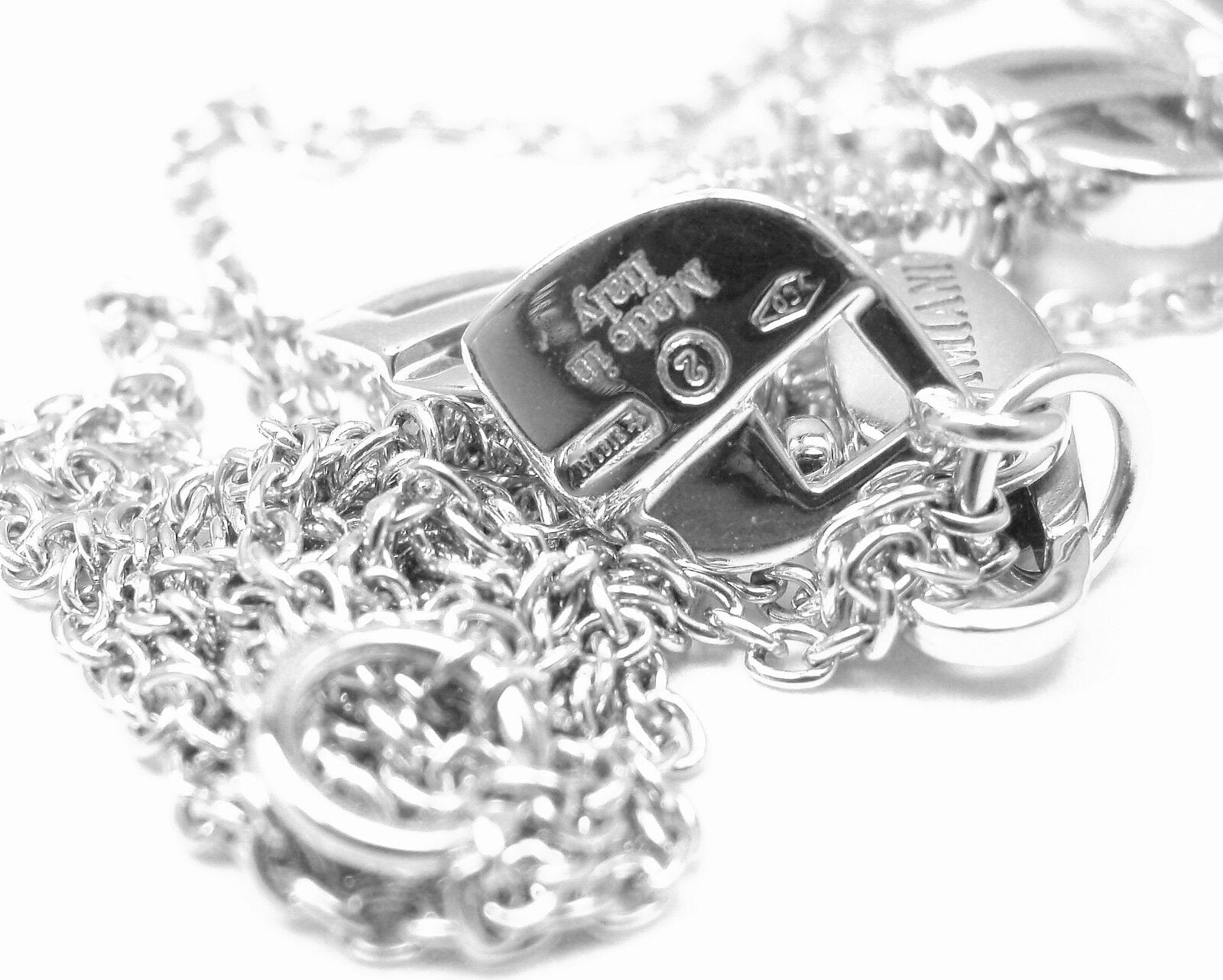 Authentic Damiani 18k White Gold Diamond Drop Necklace for Women | Elegant Pendant Jewelry Gift for Anniversary, Wedding & Special Occasions