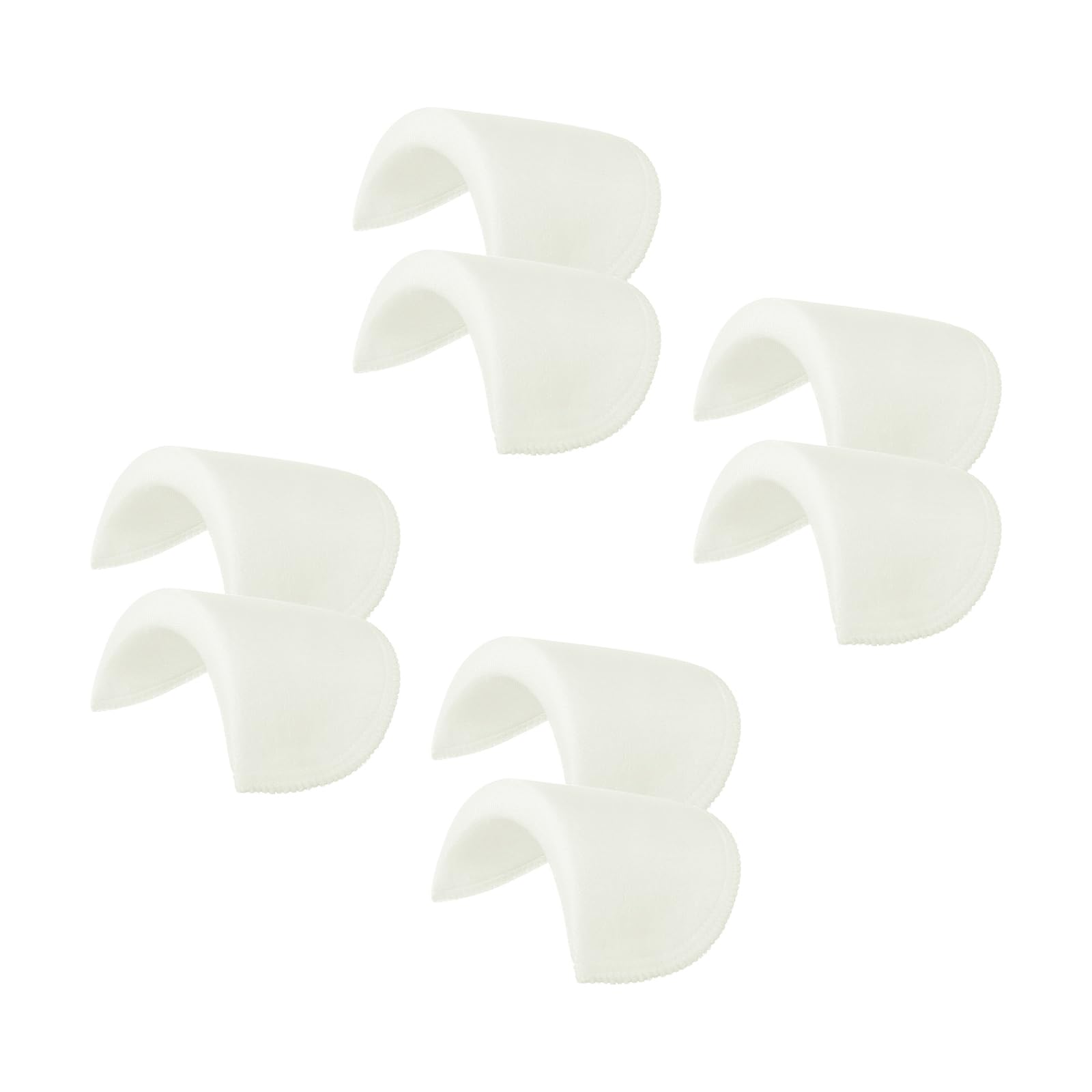 PATIKIL 4 Pairs Shoulder Pads for Suits - Breathable Sponge Shoulder Pads for Men's Blazers & Women's Clothing - Thick Costume Shoulder Enhancers for Sewing & Tailoring (White) - Perfect for Formal Wear, Cosplay & Costume Design