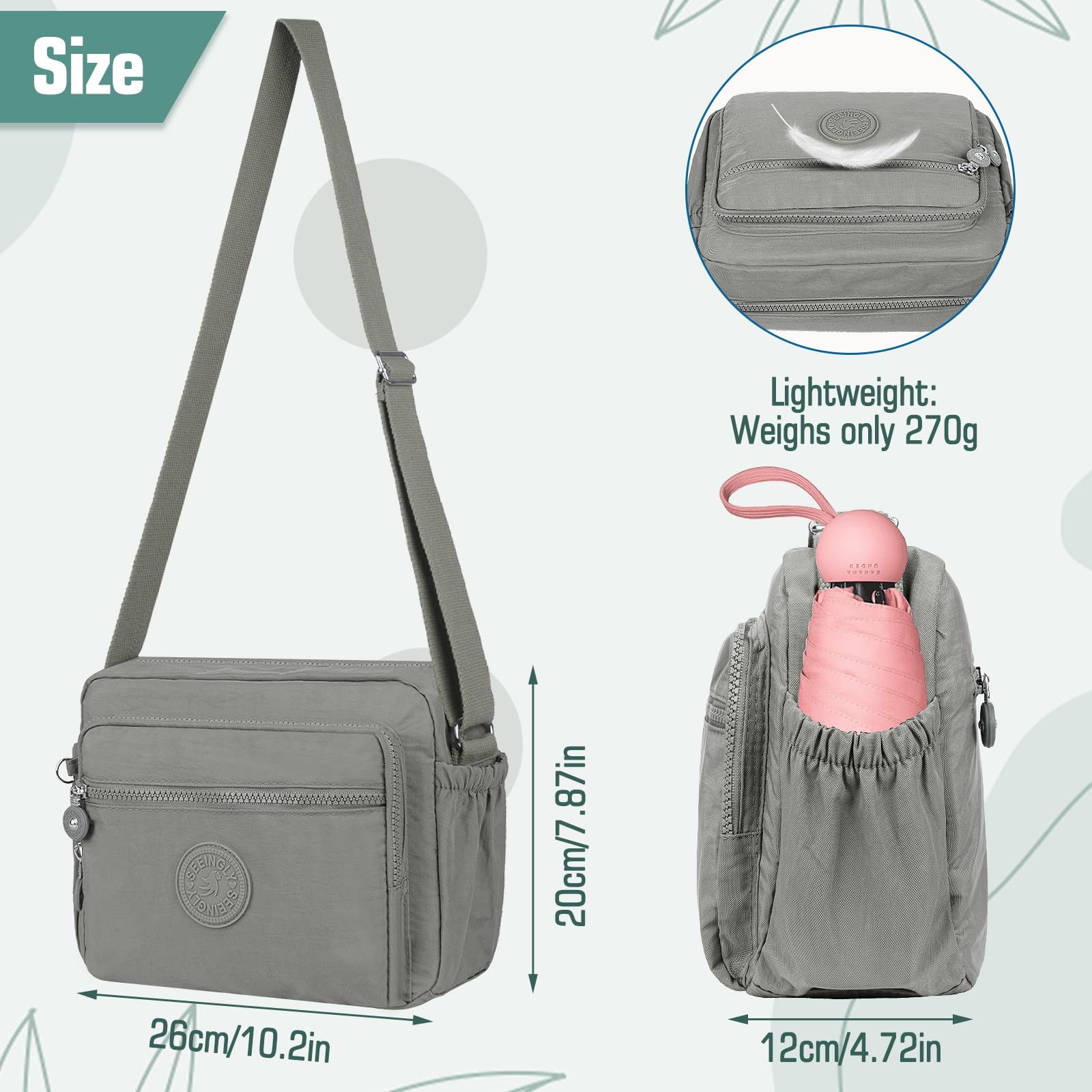 NEWIROVE Women's Crossbody Shoulder Bag - Stylish Satchel Messenger Purse for Ladies - Perfect for Shopping, Work, Travel & Daily Use