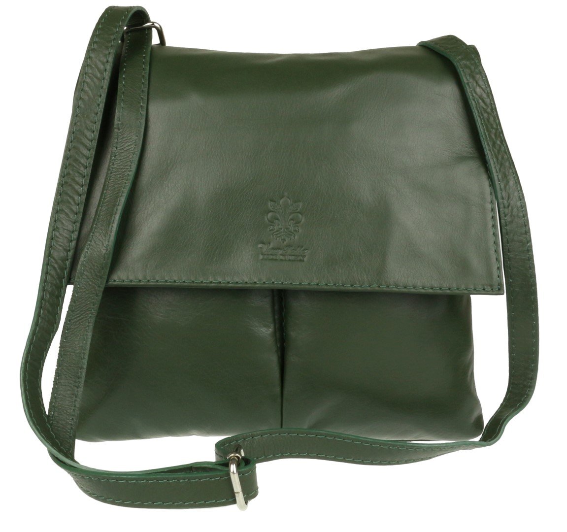 Stylish Italian Genuine Leather Crossbody Bag for Women with Double Pockets - Perfect for Work, Travel & Everyday Use
