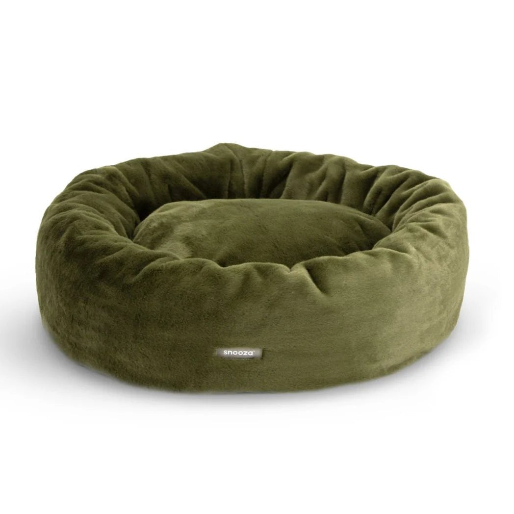 Premium Plush Fur Dog Bed - Ultra Soft & Comfortable Pet Bed for Small to Large Dogs - Cozy Cuddler Bed with Leaf Design - Perfect for Indoor Use, Crate, or Kennel