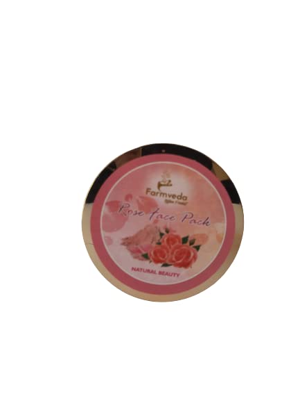 FarmVeda Rose Face Pack (60g) - Natural Glow & Hydration for Radiant Skin | Perfect for Daily Skincare & Spa Treatments