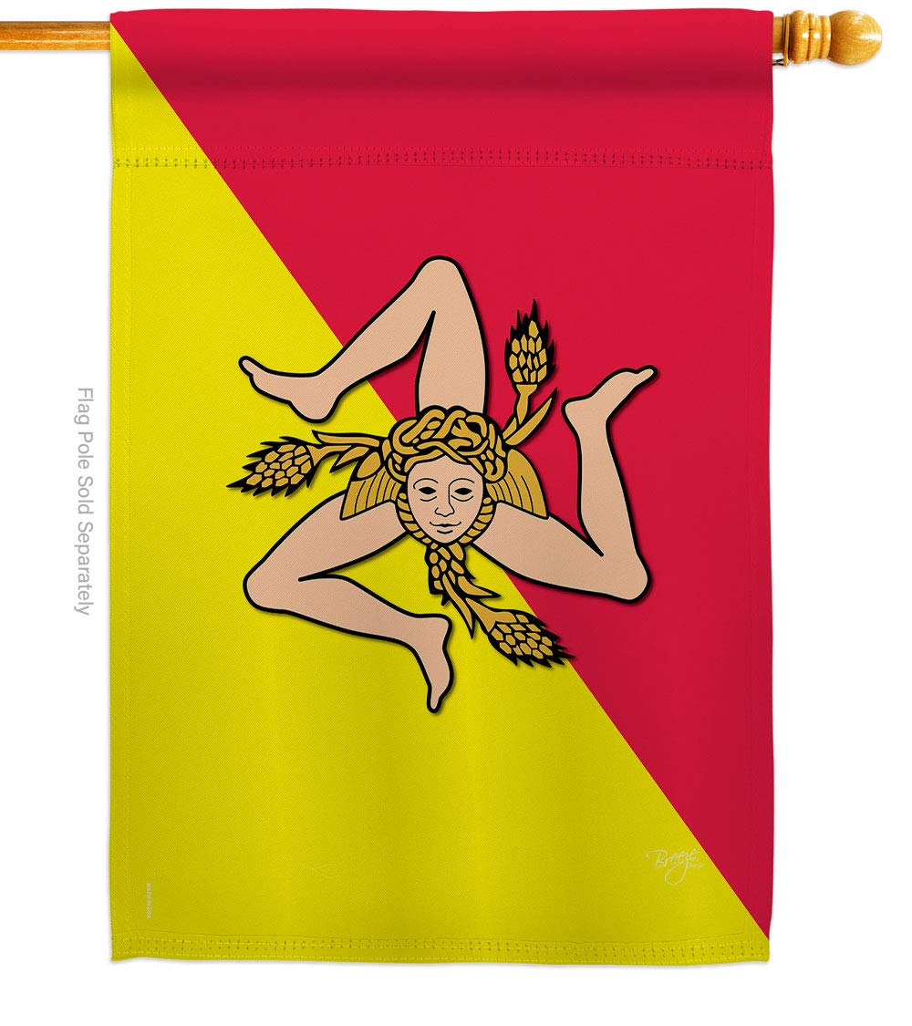 Breeze Decor House Flag - Regional, National & International Country Flags - Made in USA | Perfect for Home, Garden & Outdoor Decor