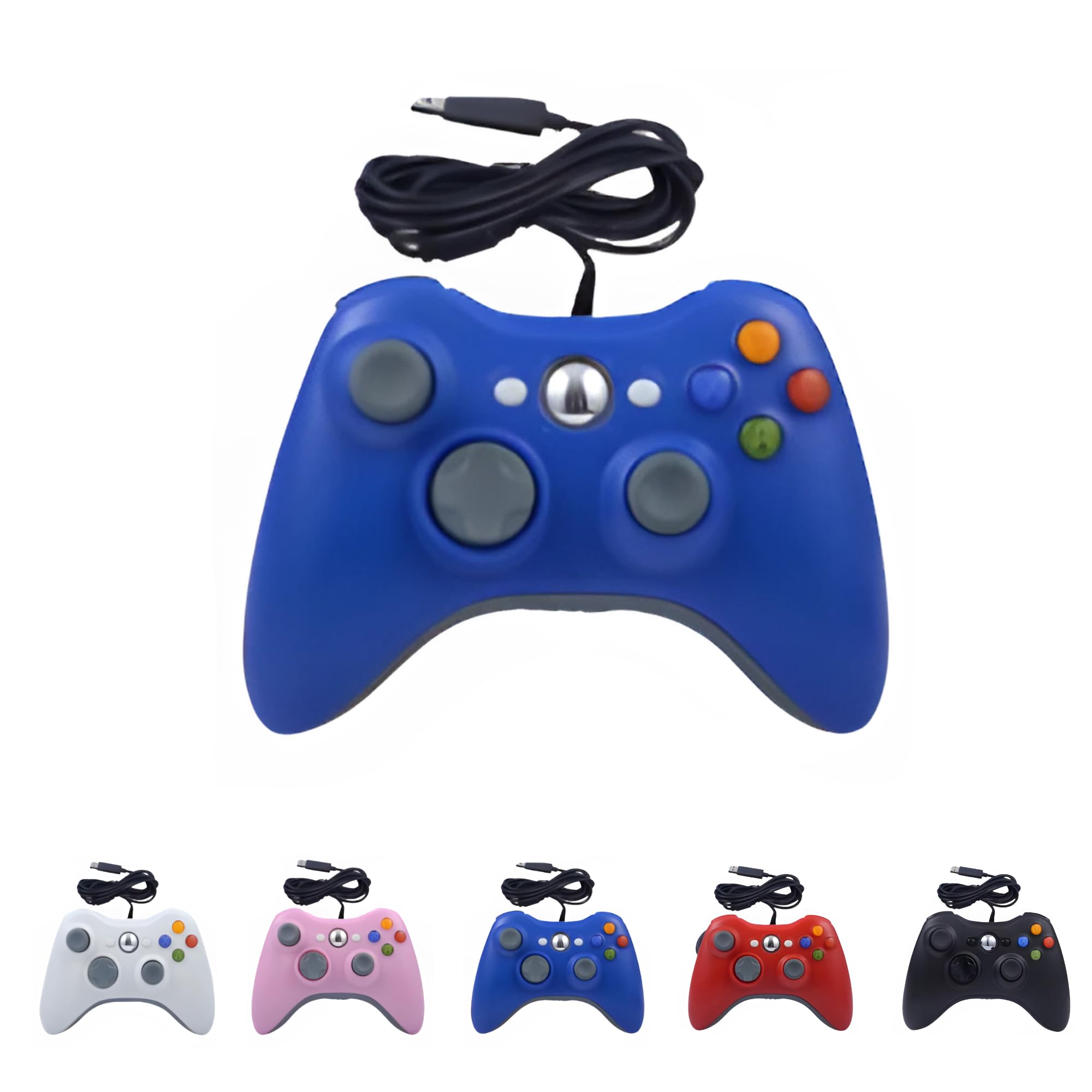 THE PERFECT PART PC Gaming Controller - Wired USB Gamepad with Dual Vibration, Audio Port & 8-Way D-Pad for Windows PC | Ideal for Steam, Fortnite, and Racing Games