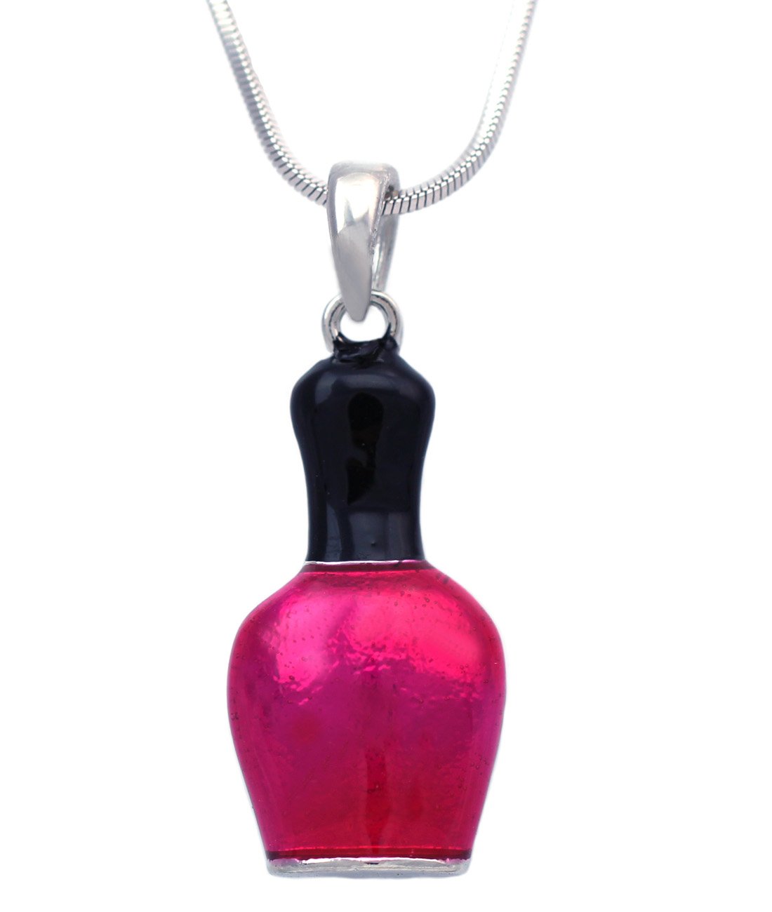 Cocojewelry Nail Polish Bottle Pendant Necklace - Unique Gift for Nail Technicians & Manicurists - Perfect for Salon Appreciation, Cosmetology Graduation & Beauty Lovers