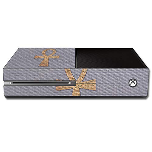 Premium Carbon Fiber Skin for Microsoft Xbox One - Ankh Design | Durable Protective Cover with Textured Finish | Easy to Apply & Remove | Made in USA | Perfect for Gaming Setups & Personalized Console Protection