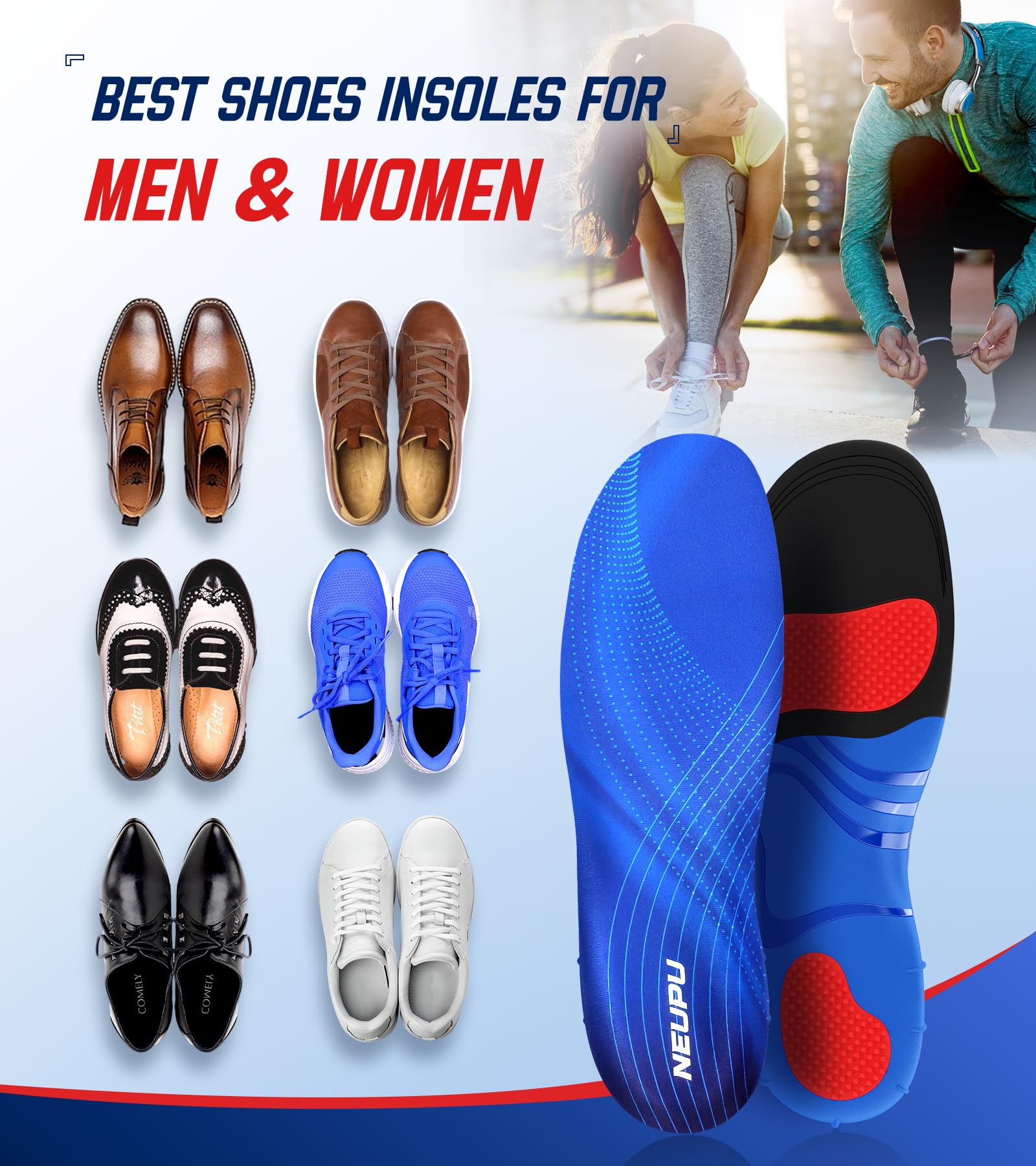 240+lbs Plantar Fasciitis Insoles for Men & Women - Heavy Duty High Arch Support Orthotic Inserts for Flat Feet, Pronation, Heel & Foot Pain Relief - Shock Absorbing Work Boot Shoe Insoles for All-Day Comfort (Ideal for Standing Jobs, Running, Hiking & Daily Wear)