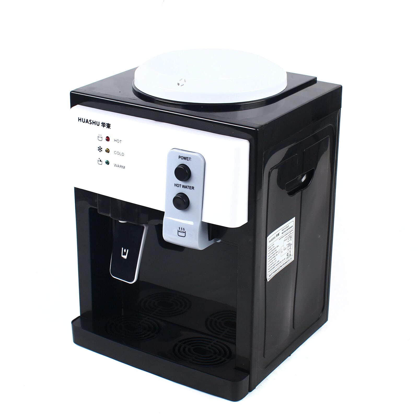 Top Loading Countertop Water Dispenser 0.9-5 Gallon Capacity with Hot, Cold & Warm Water Options - Compact Electric Desktop Water Cooler for Home, Office, Dorm | Perfect for Kitchen, Breakroom, Small Spaces