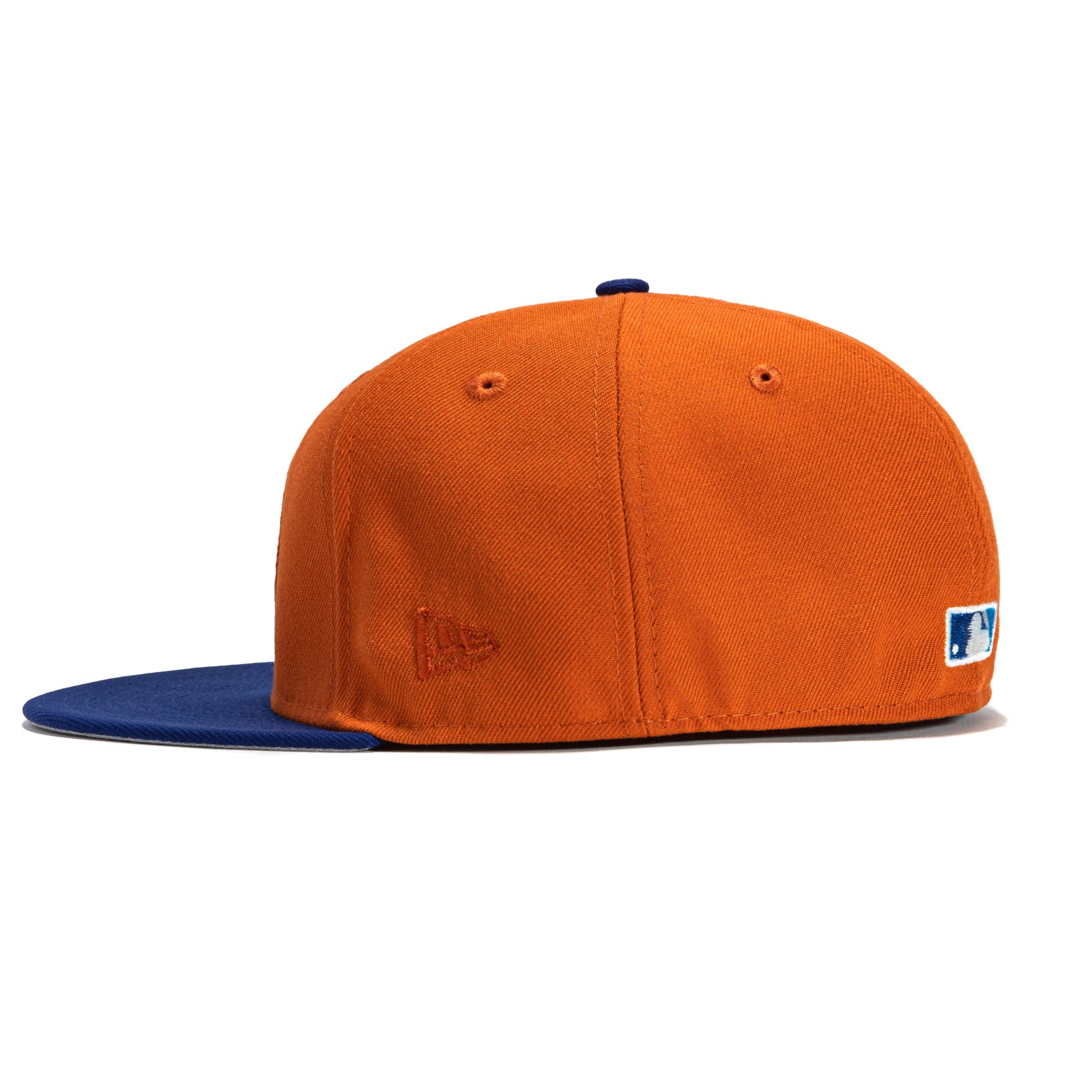 New Era 59Fifty MLB Cleveland Guardians Baseball Cap with Progressive Field Patch - Burnt Orange & Royal Blue - Adjustable Snapback Hat for Baseball Fans, Sports Enthusiasts - Perfect for Games, Tailgating, and Casual Wear