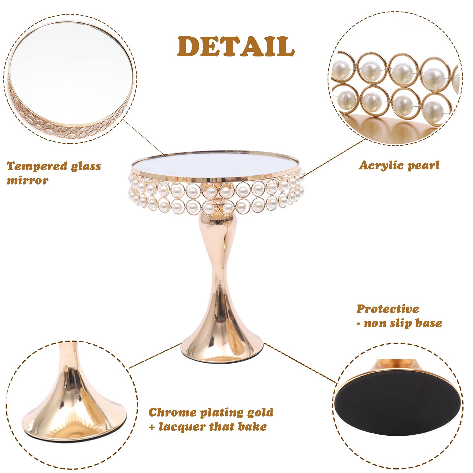 9 Pack Gold Metal Cake Stand Cupcake Holder Set - Creative Dessert Display Serving Platter for Birthday, Wedding & Party Decoration - Perfect for Buffet Tables, Dessert Bars & Special Events
