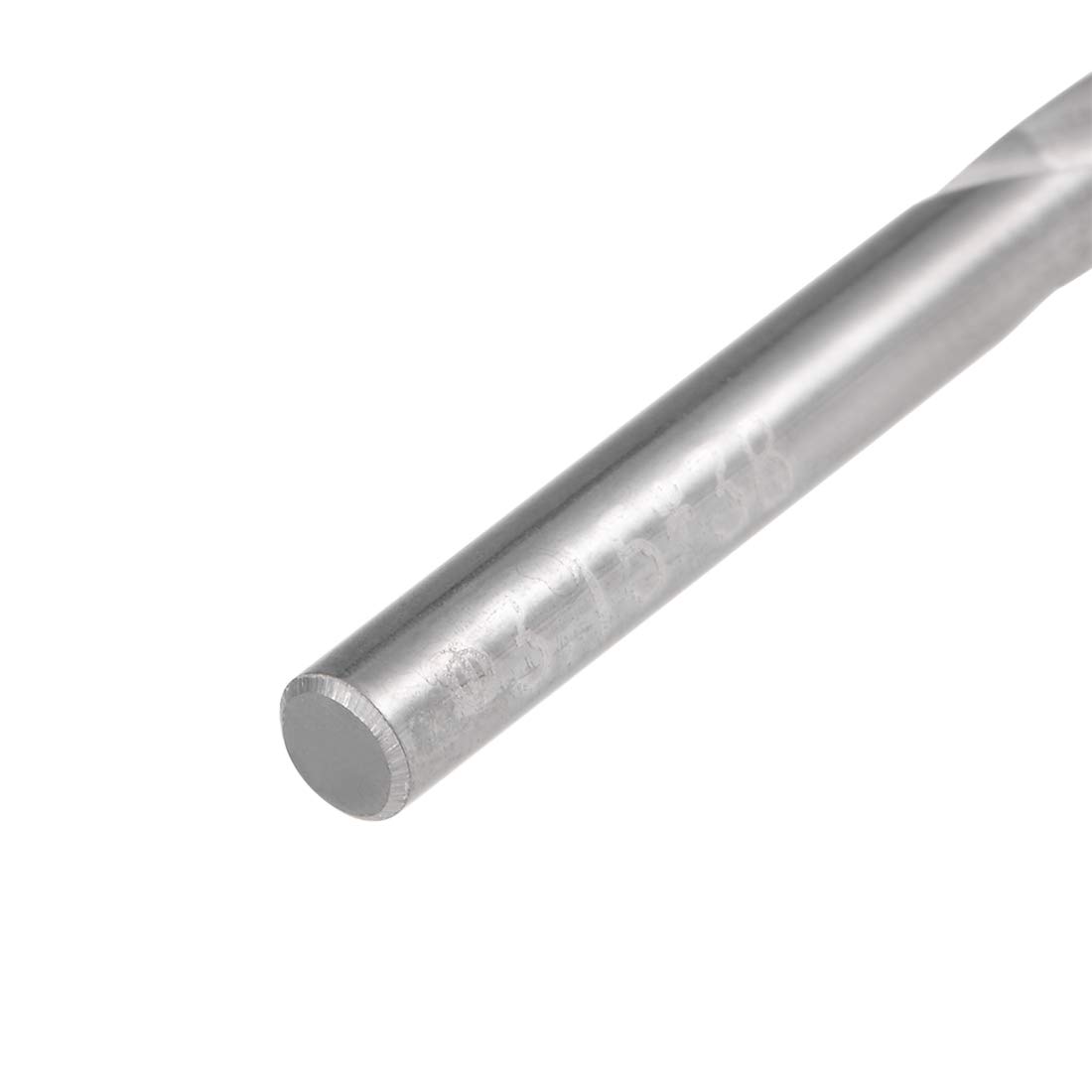 uxcell 3.15mm Solid Carbide Drill Bits - 2 Pcs Short Straight Shank Twist Drill Bits for Stainless Steel, Alloy & Hard Steel (Hardened to 50 HRC) - Perfect for Metalworking, DIY Projects & Precision Drilling