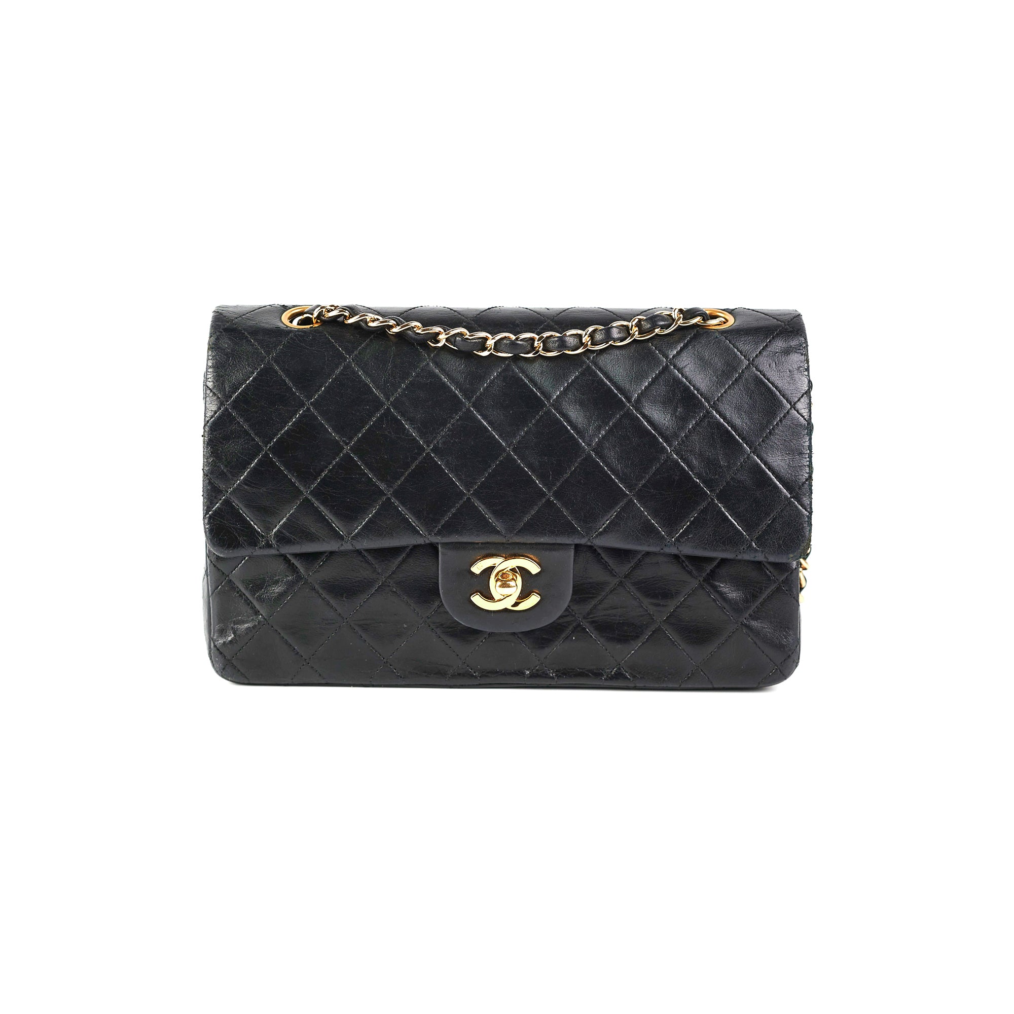 Chanel Medium Classic Flap Bag Black Lambskin Leather - Luxury Designer Handbag for Women, Perfect for Evening Events & Special Occasions