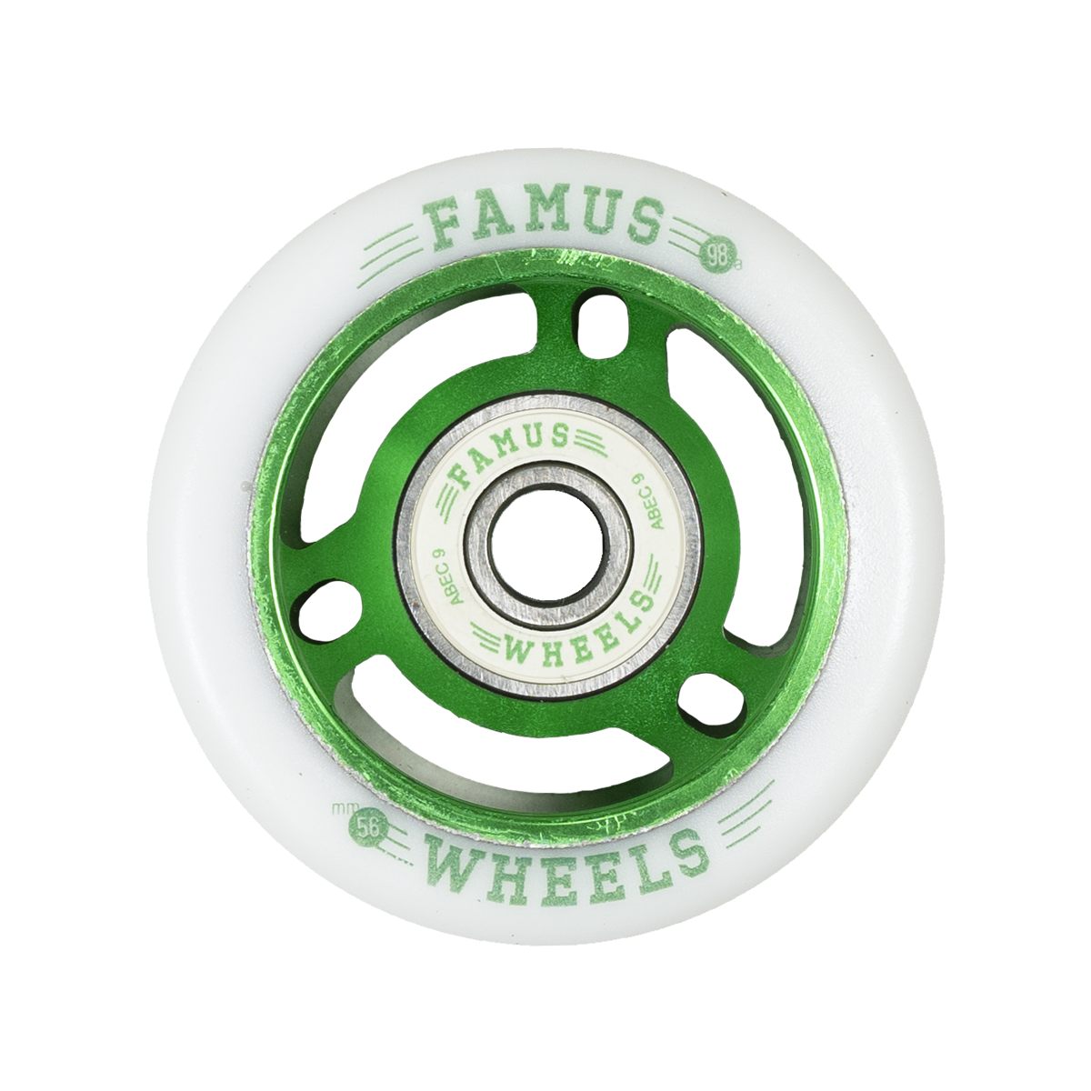 FAMUS WHEELS 56mm Quad Skateboard Wheels - High Performance for Street, Park & Cruising - Perfect for Beginners & Pro Skaters