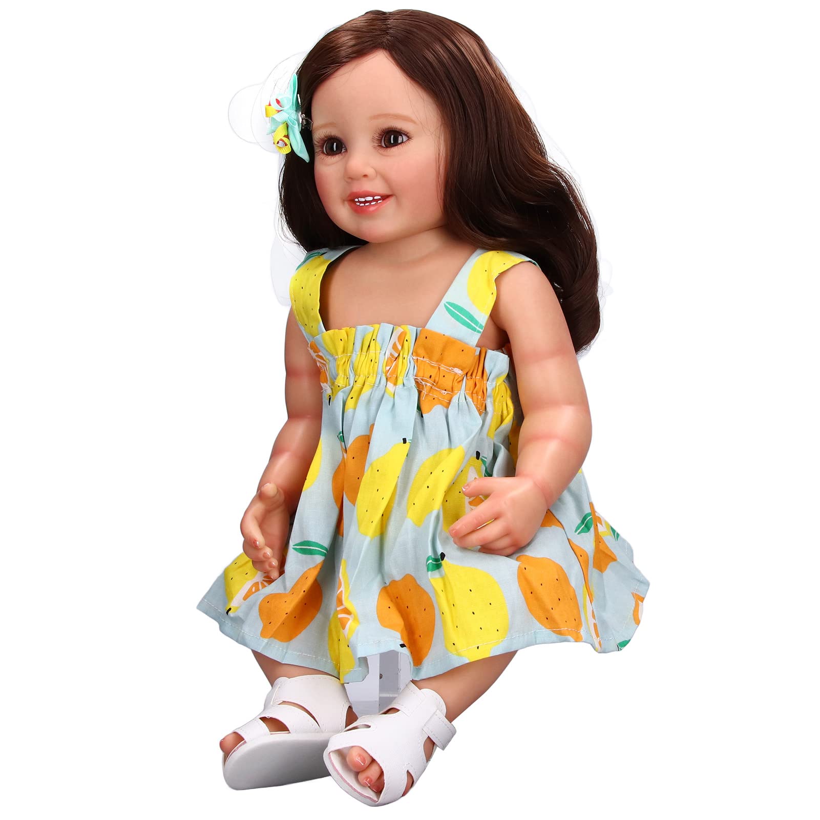 Janzoom Realistic Reborn Baby Doll with Open Eyes & Complete Accessories - Lifelike Newborn Doll for Kids Play, Role Play, Gift Giving & Collecting