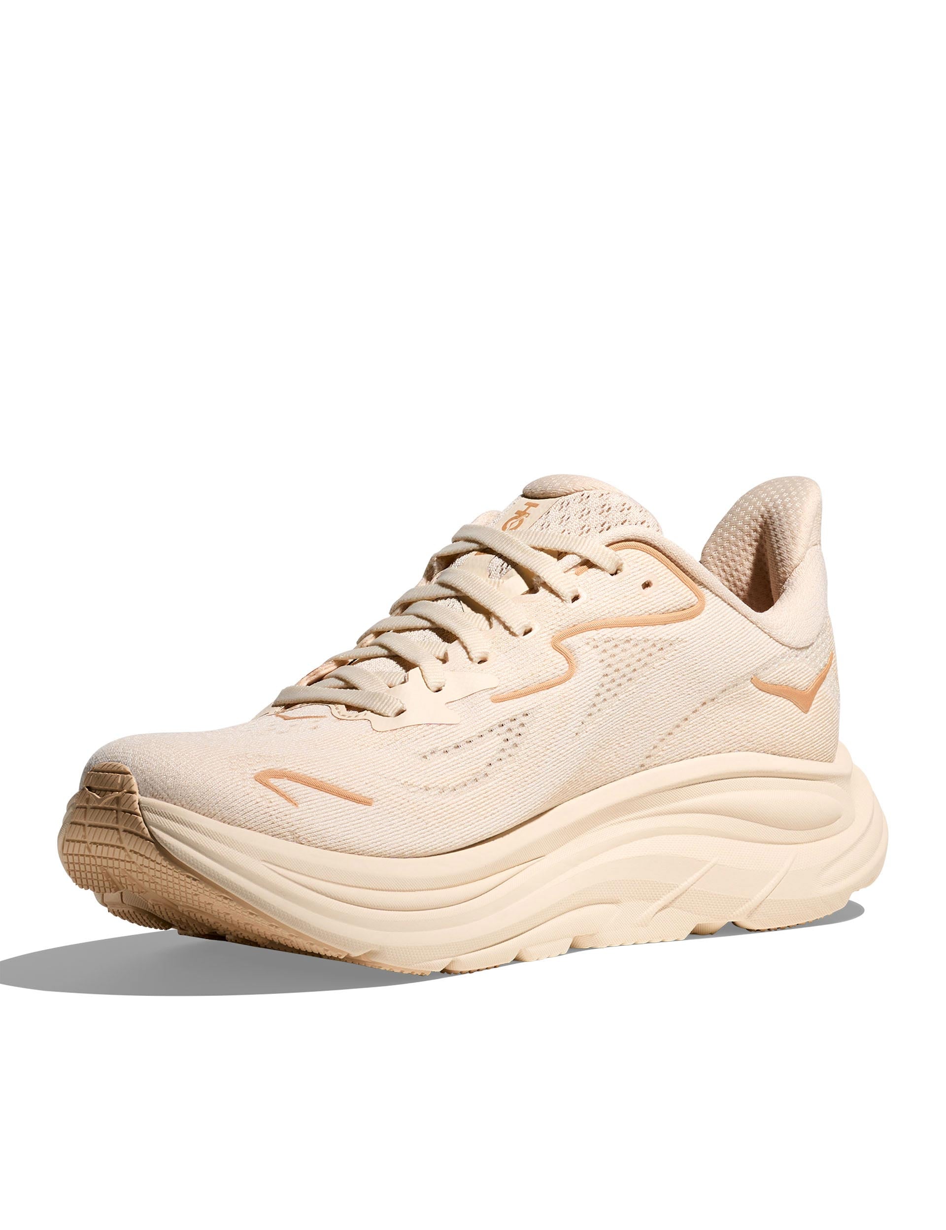 HOKA Clifton 10 Running Shoes for Men & Women - Lightweight Cushioned Sneakers in Vanilla/Birch - Perfect for Road Running, Jogging & Daily Wear