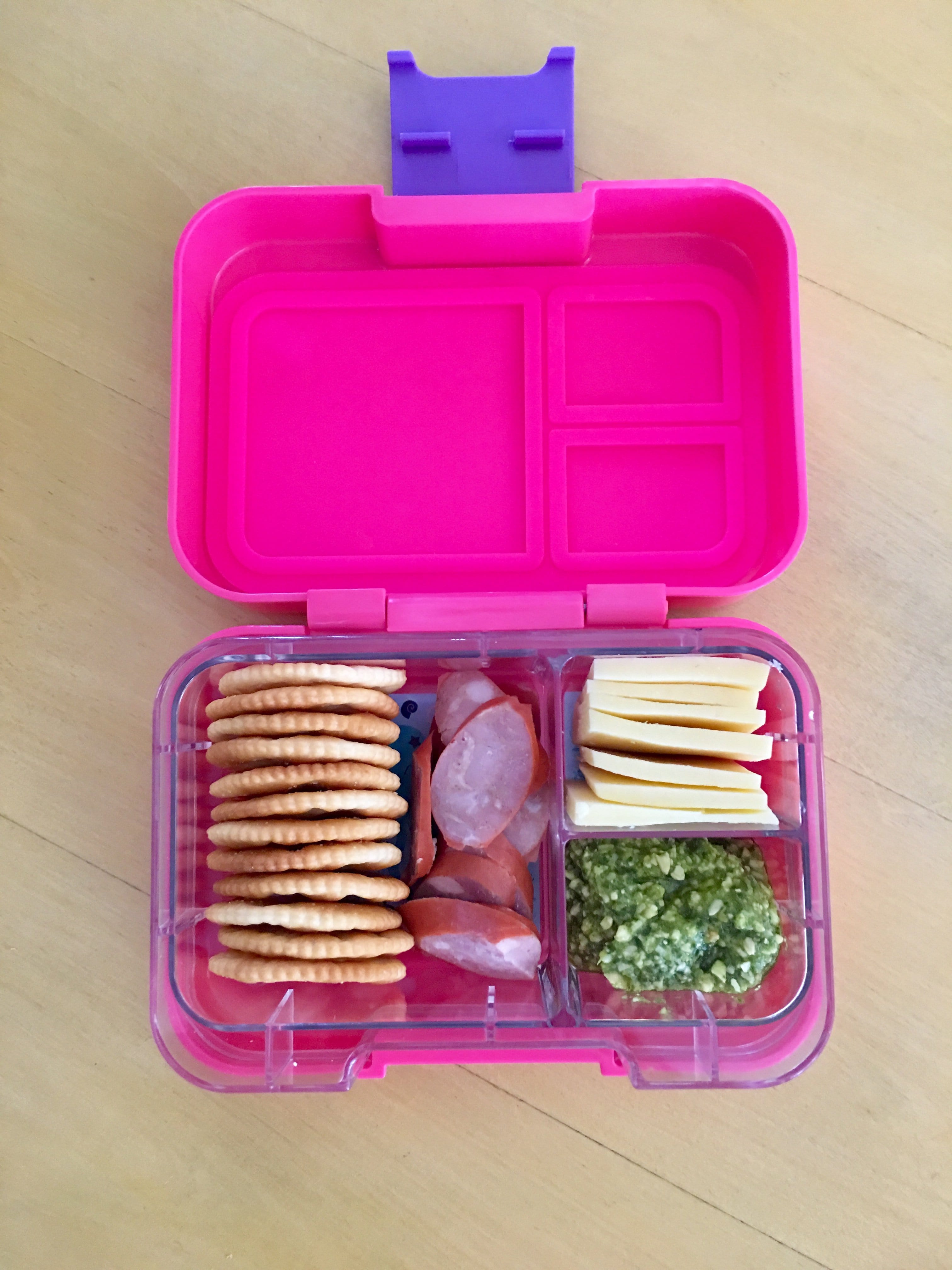 Munchbox Munchi Snack Size Pink Sunset - Portable Snack Container for Kids Lunch, School, Travel & On-the-Go Healthy Eating