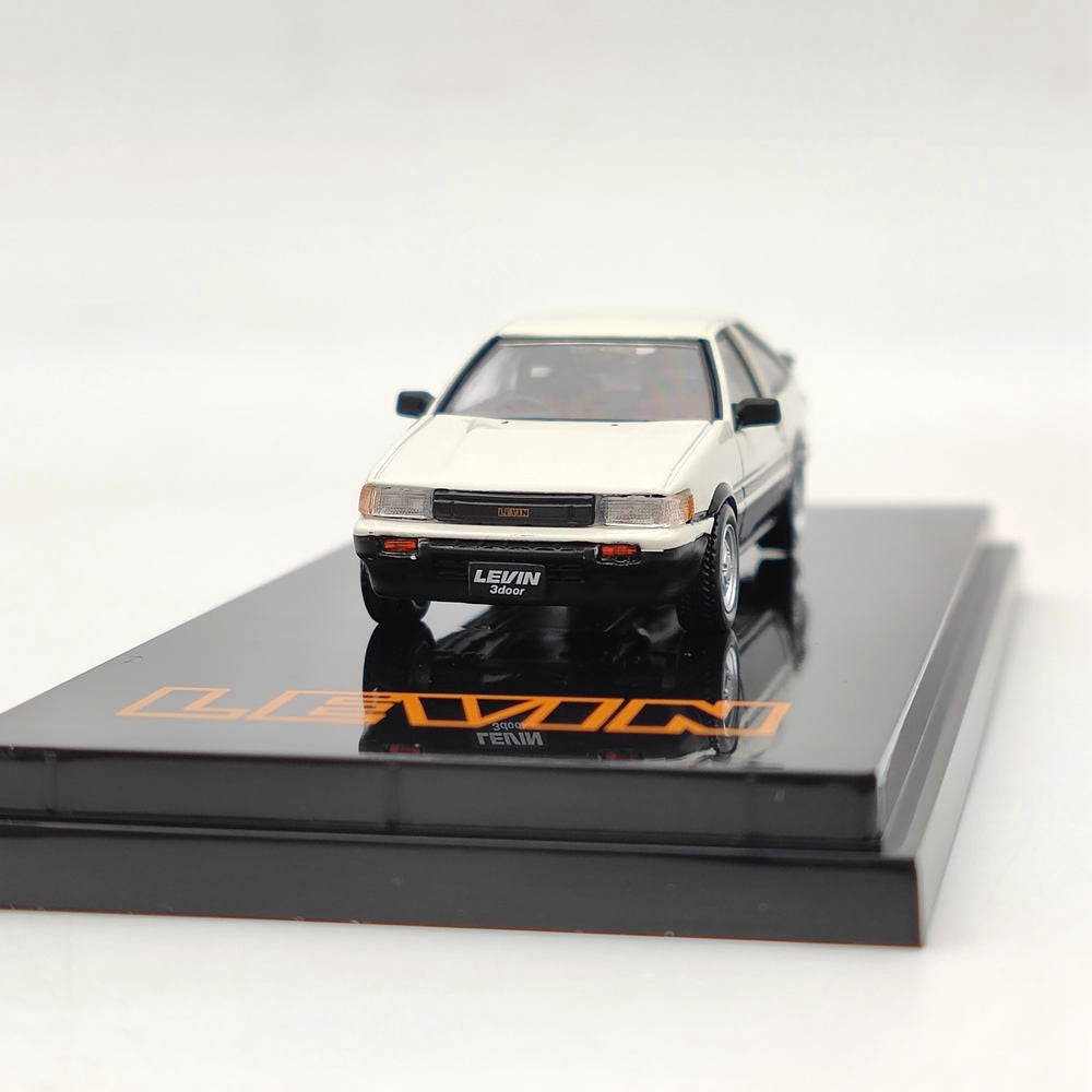 1/64 Scale Hobby Japan TOYOTA COROLLA LEVIN AE86 3-Door GT APEX 1983 White Diecast Model Car - Limited Edition Collectible Toy for Adults, Perfect for Display, Gifts, and Car Enthusiast Collections (HJ641037AWK)