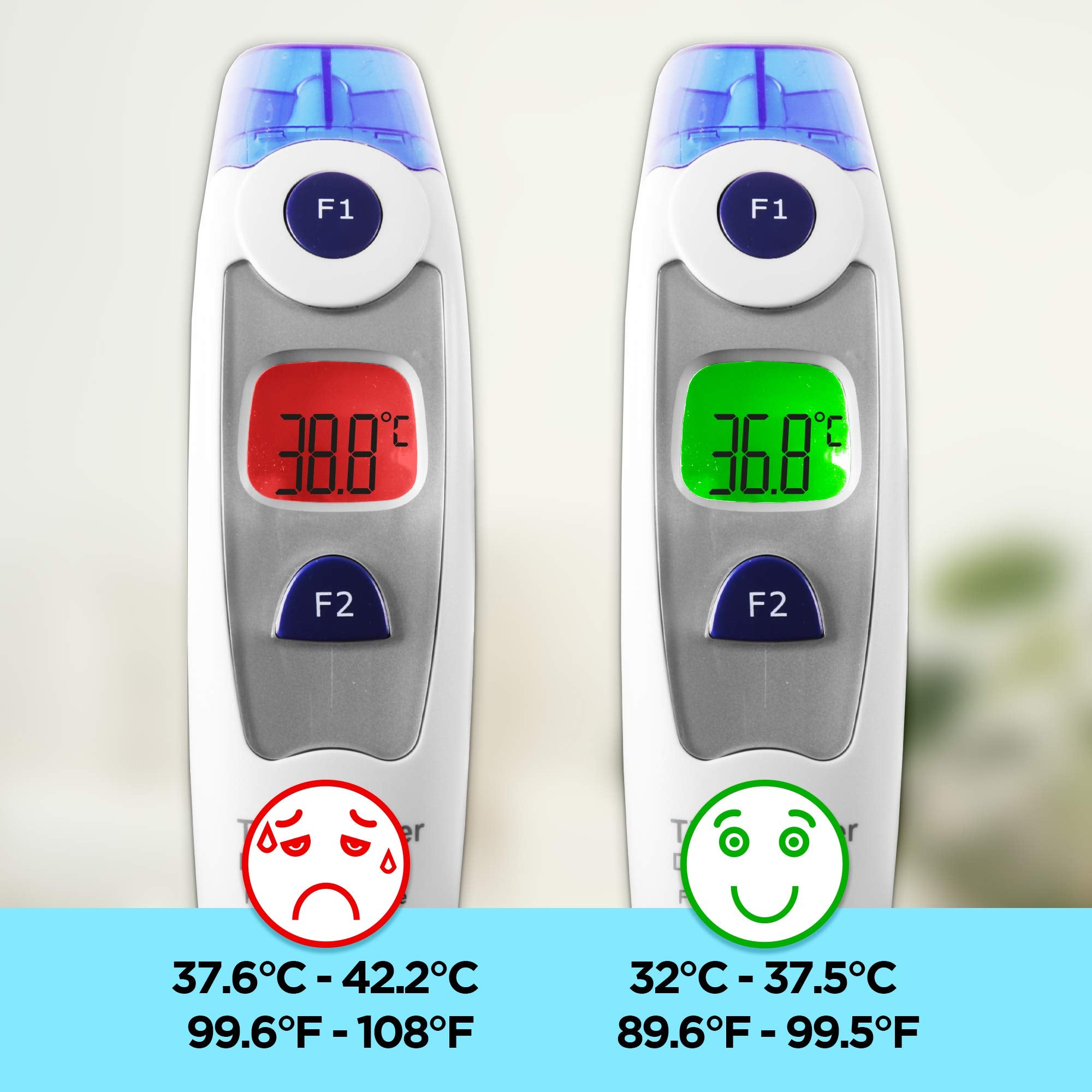 IRT1000 Non-Contact Digital Infrared Thermometer - 2-in-1 Ear & Forehead Medical Thermometer for Babies, Kids & Adults | Instant Accurate Readings | Memory Function | Easy to Use | Perfect for Home, Clinic & Travel Use